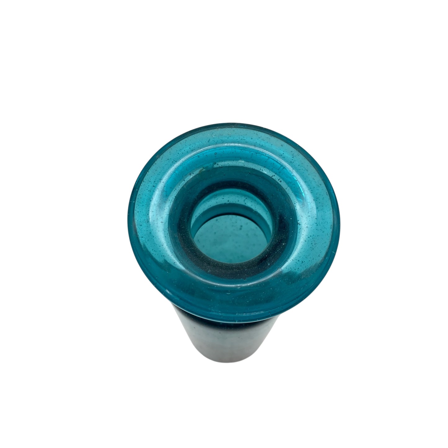 ICHENDORF Vase türkis petrol Glasvase 1960er Dekoration Mid Century Lounge