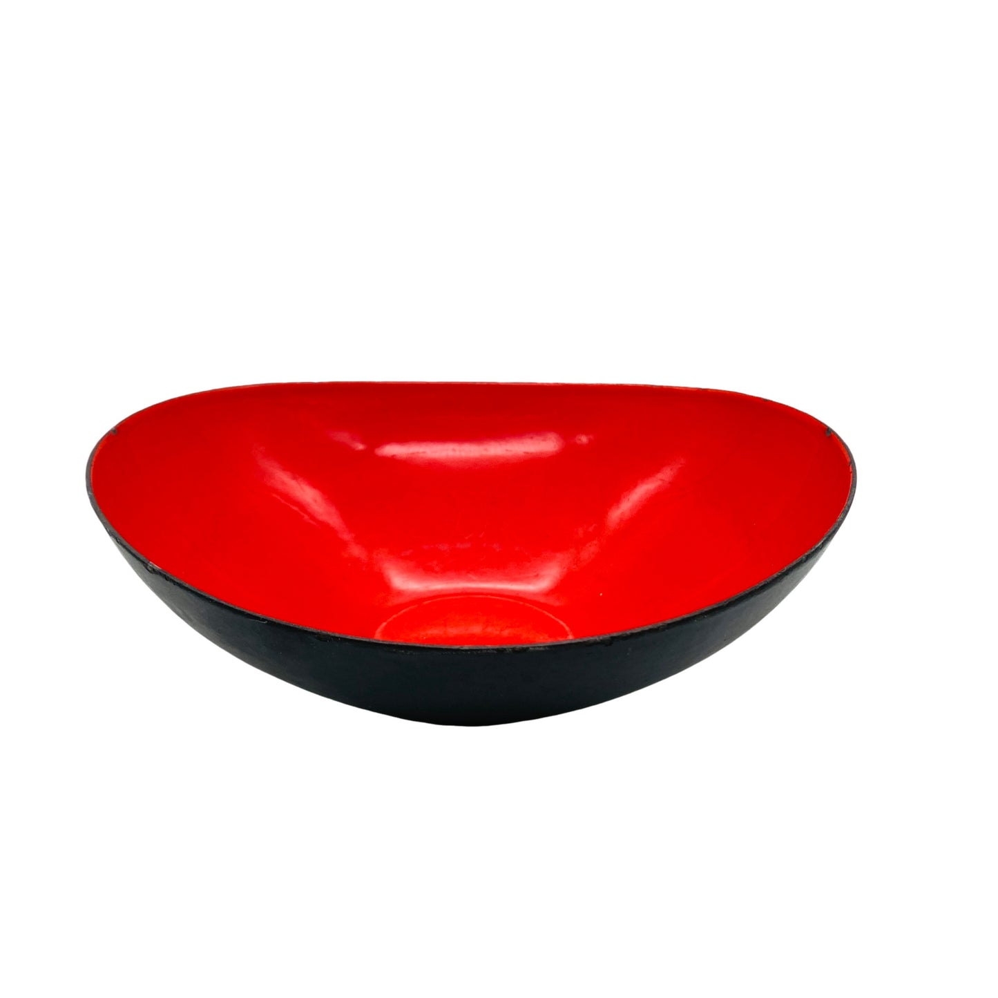 Herbert Krenchel Schale Emaille rot schwarz für Torben Orskov Dänemark Vintage