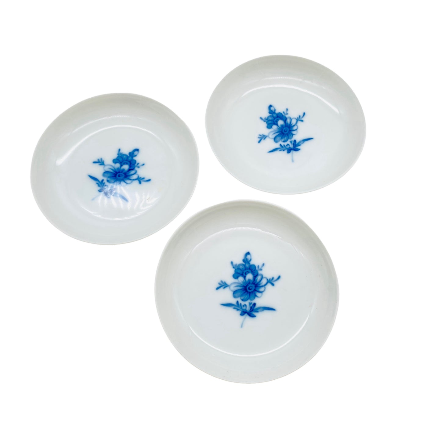 Fürstenberg Schalen Set Porzellan Blume Blüte blau 60er 70er Jahre