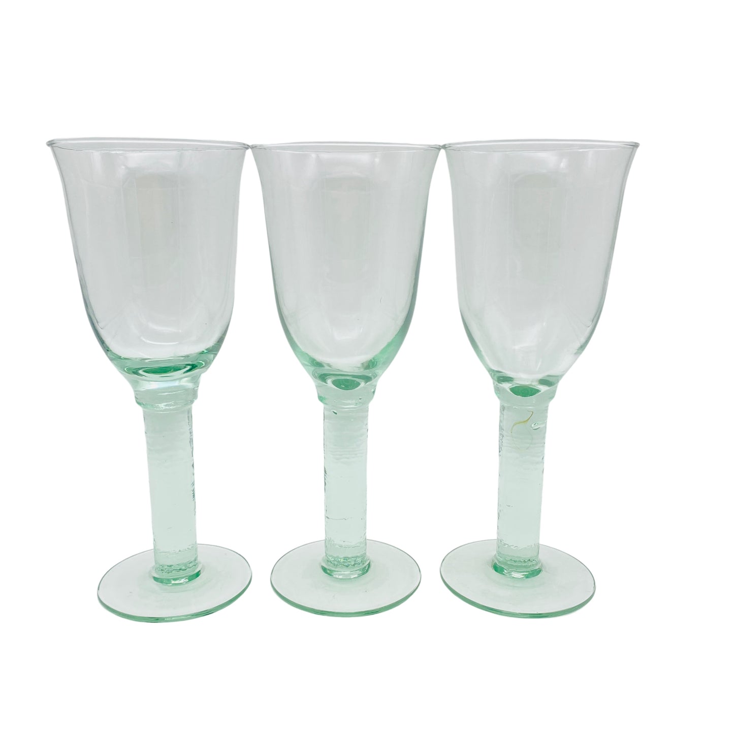 Weingläser grün 3er Set ländliches Design Glas Gläser