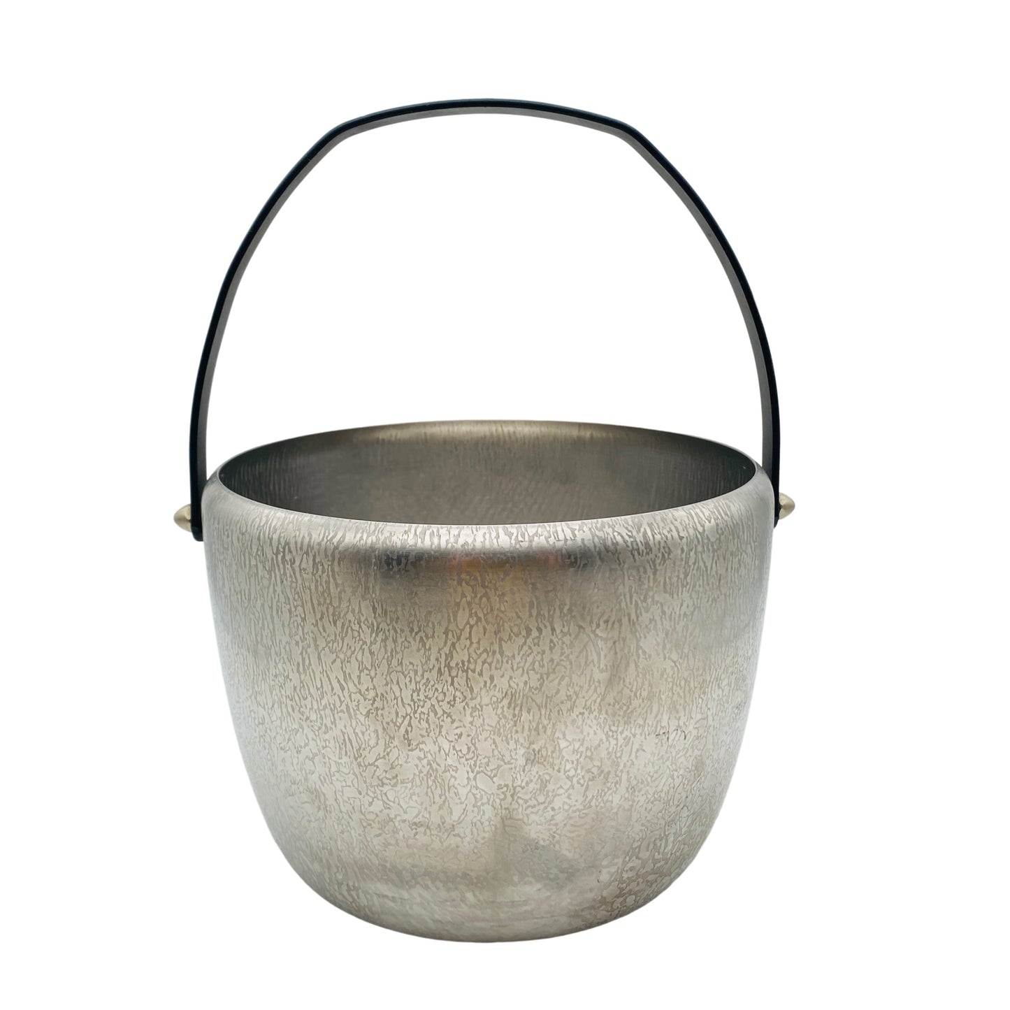Vintage Topf Edelstahl für Feuerzangenbowle oder Fondue Struktur Design 60er 70er