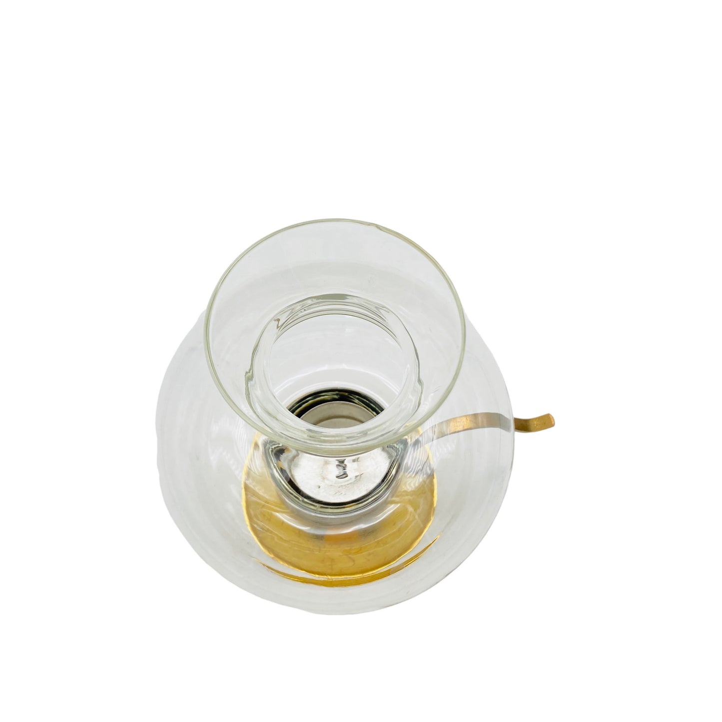 Windlicht mit Glaschirm Kerzenhalter Messing 60er 70er Jahre Mid Century modern