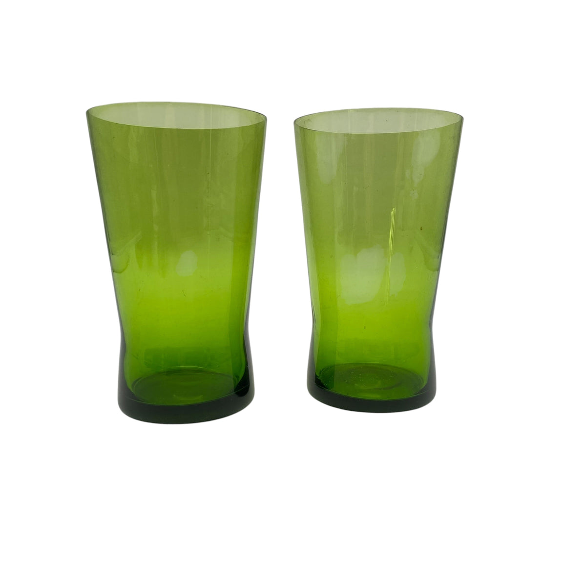 EISCH Wassergläser Glas Grün 2er Set 50er 60er H 11cm