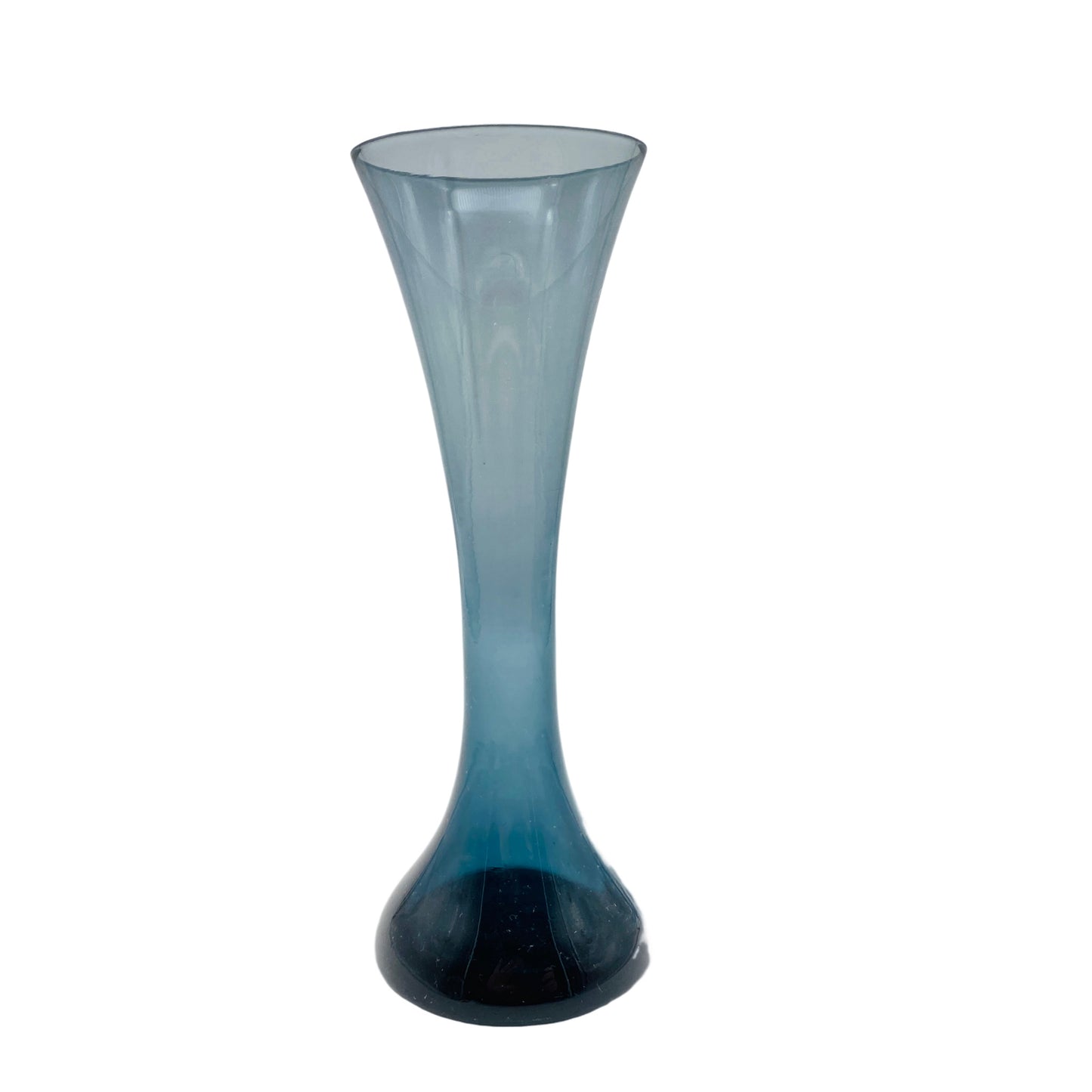 Vase Rauchglas blau 50er 60er 70er Mid Century Dekoration Glas