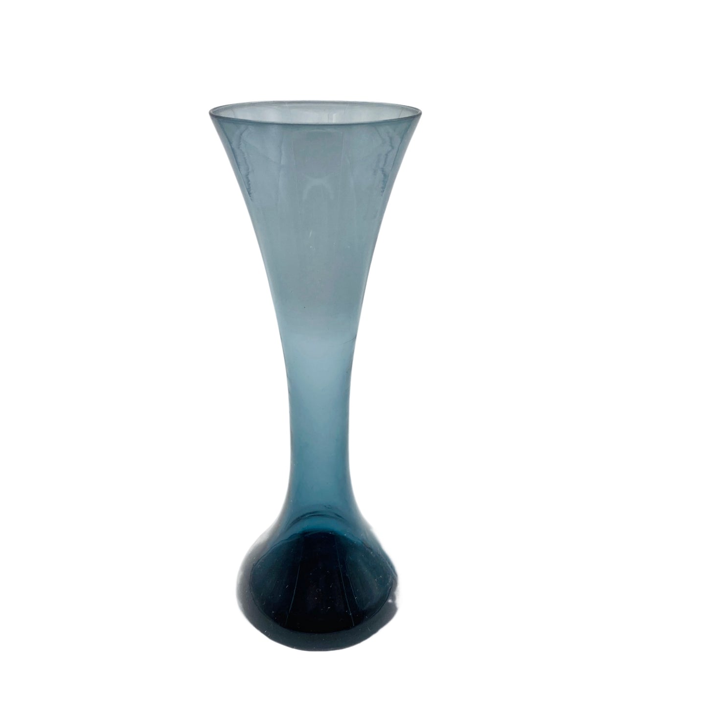 Vase Rauchglas blau 50er 60er 70er Mid Century Dekoration Glas