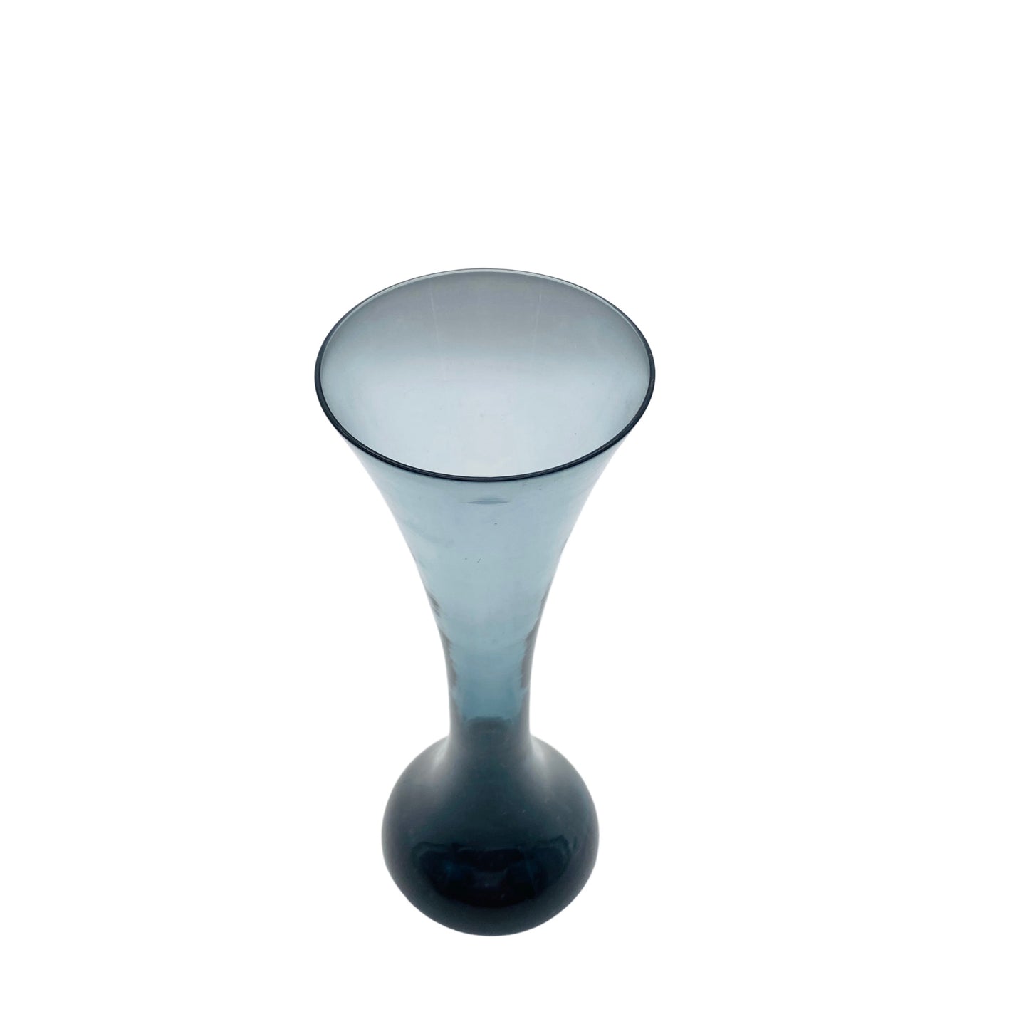 Vase Rauchglas blau 50er 60er 70er Mid Century Dekoration Glas