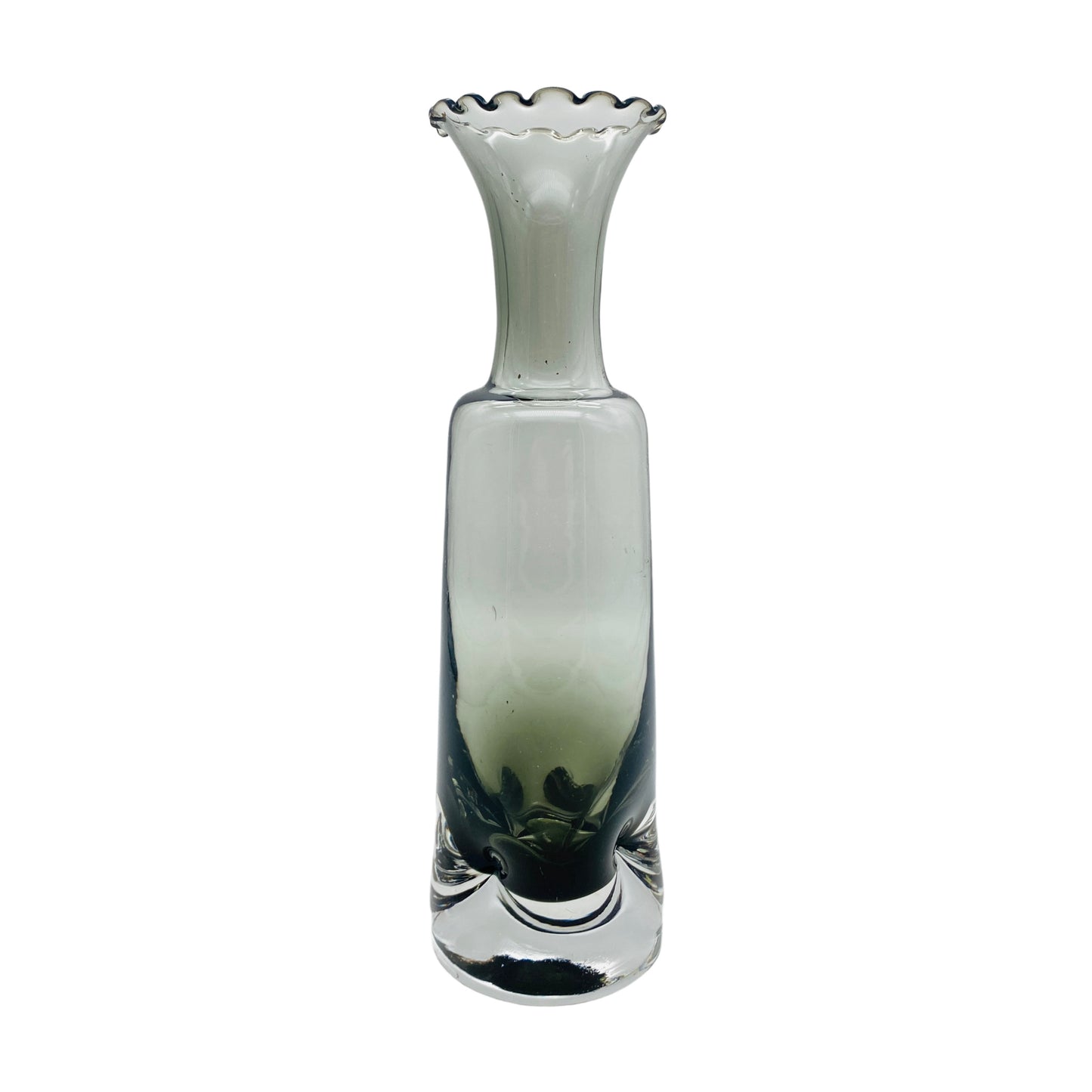 Friedrich Glasvase grau 60er 70er Mid Century Rauchglas Glas