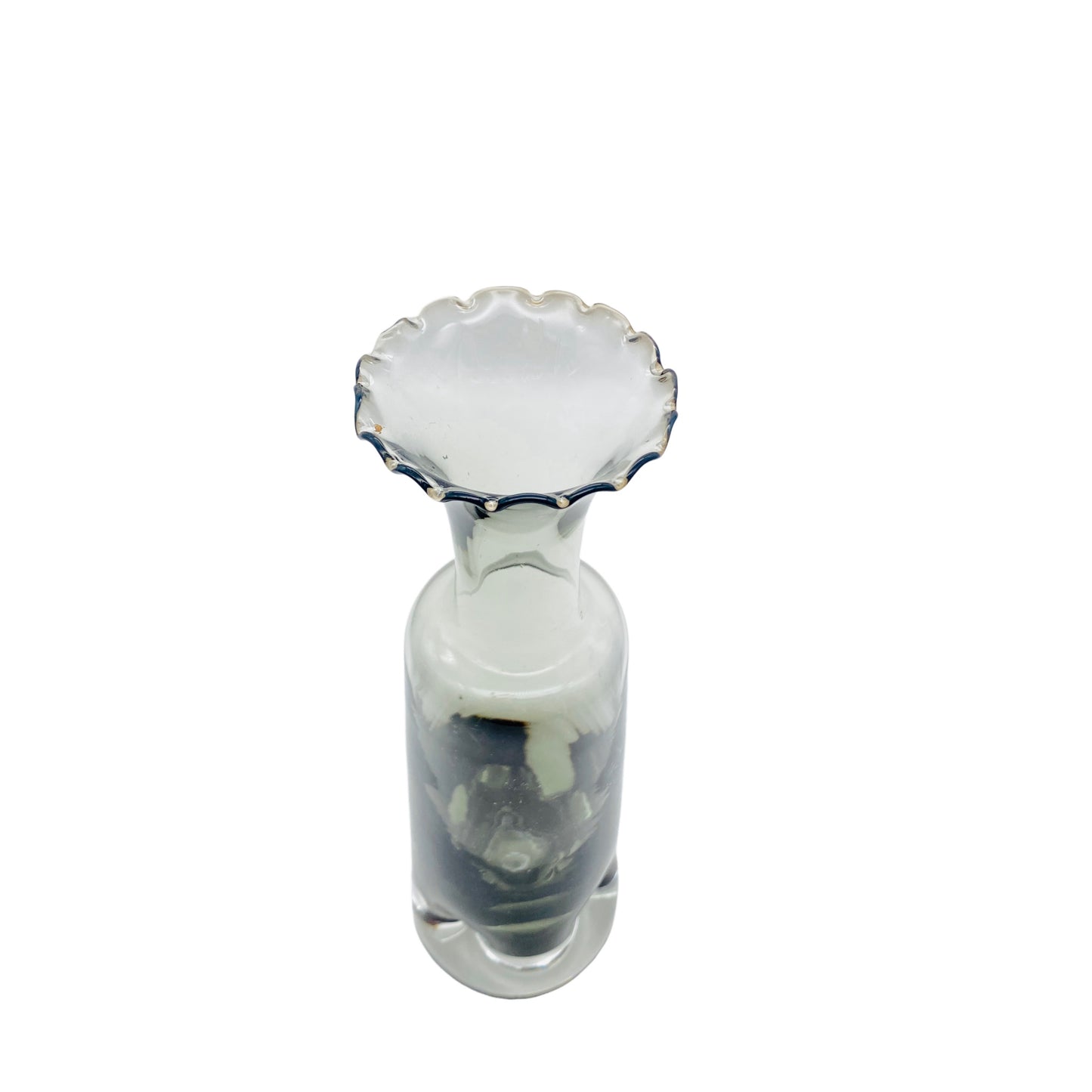 Friedrich Glasvase grau 60er 70er Mid Century Rauchglas Glas