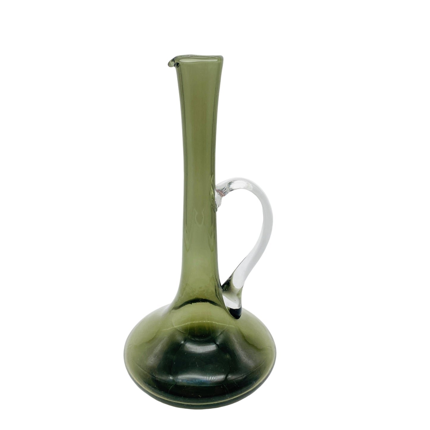 Vintage Henkelvase Vase Rauchglas 60er 70er Mid Century Dekoration
