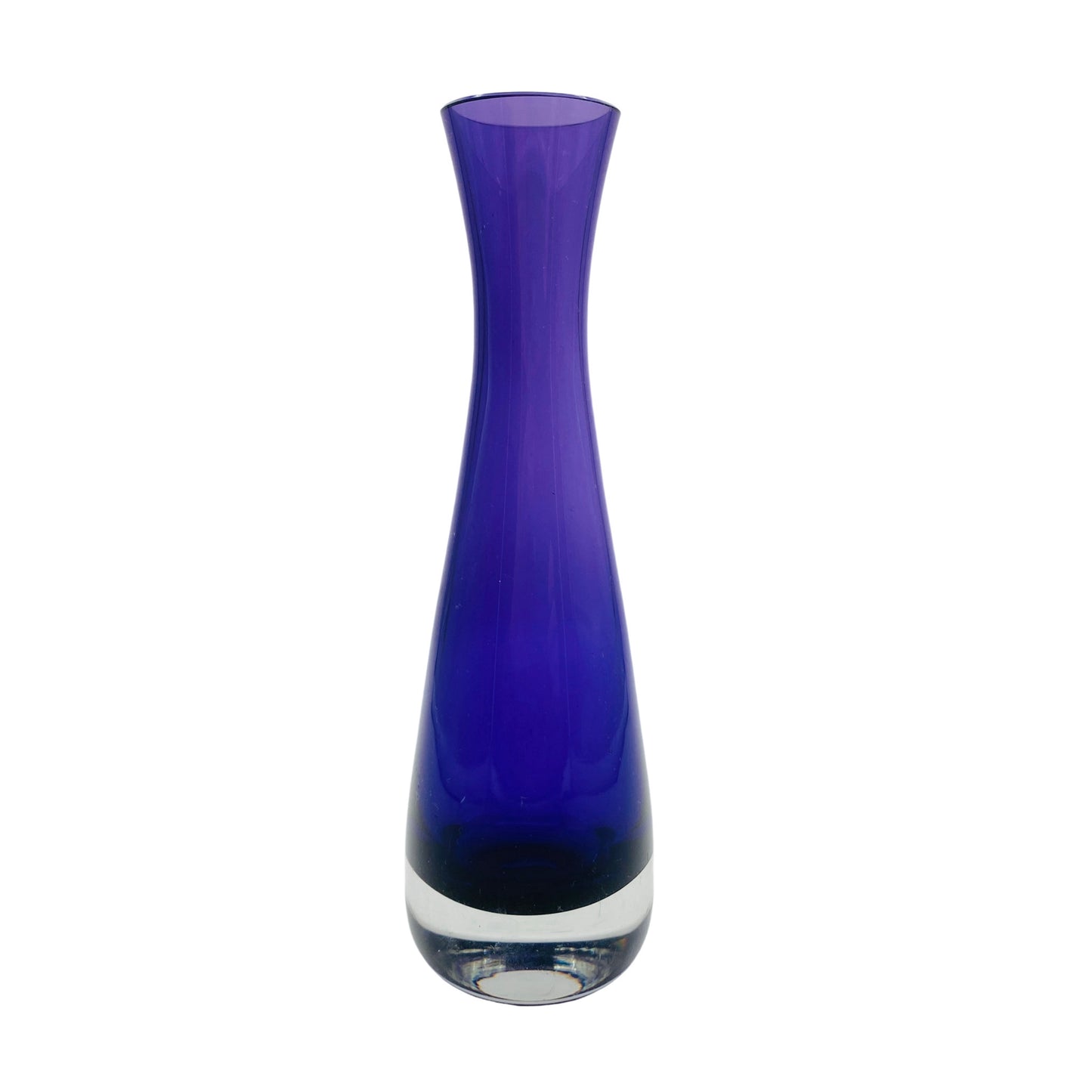 Vintage Vase lila Glas 60er 70er transparenter Stand Mid Century Dekoration