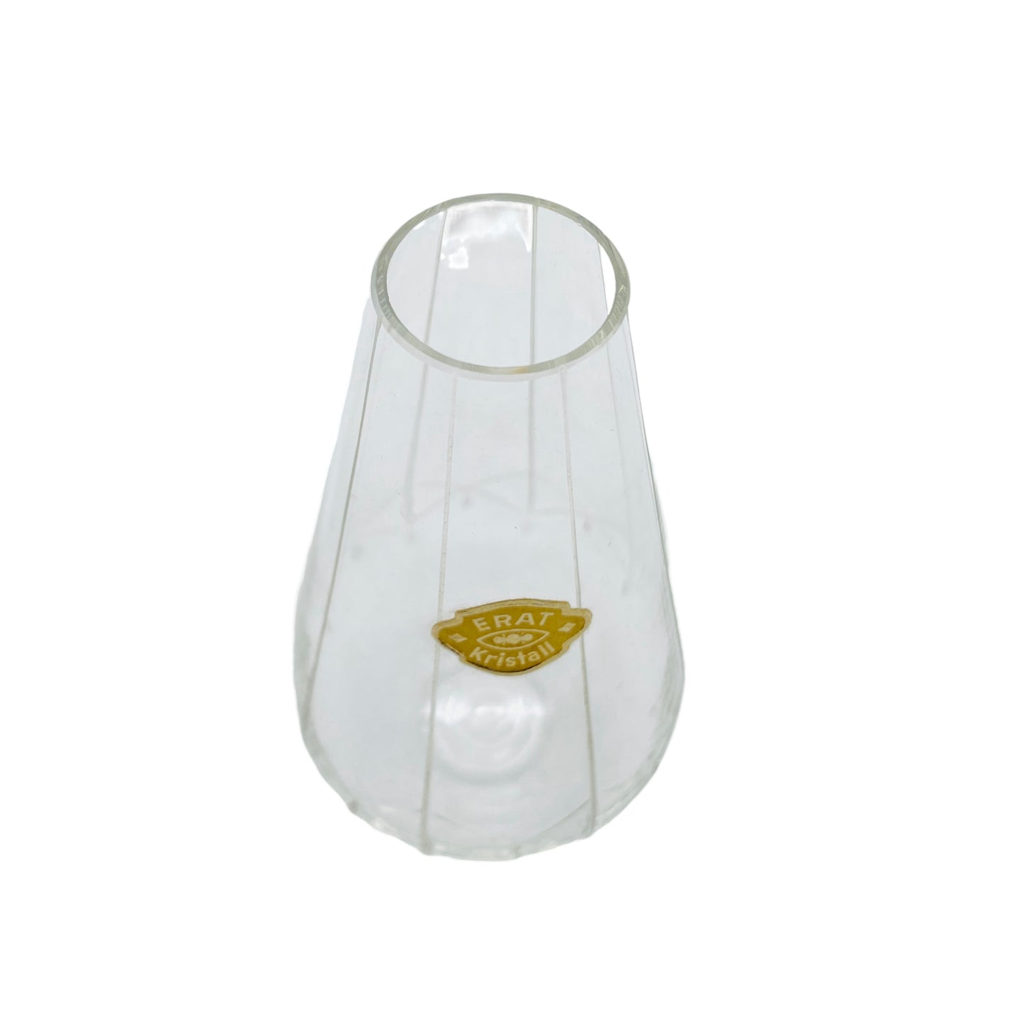 Erat Kristall Vase Glas beschliffen 50er 60er Mid Century Lounge