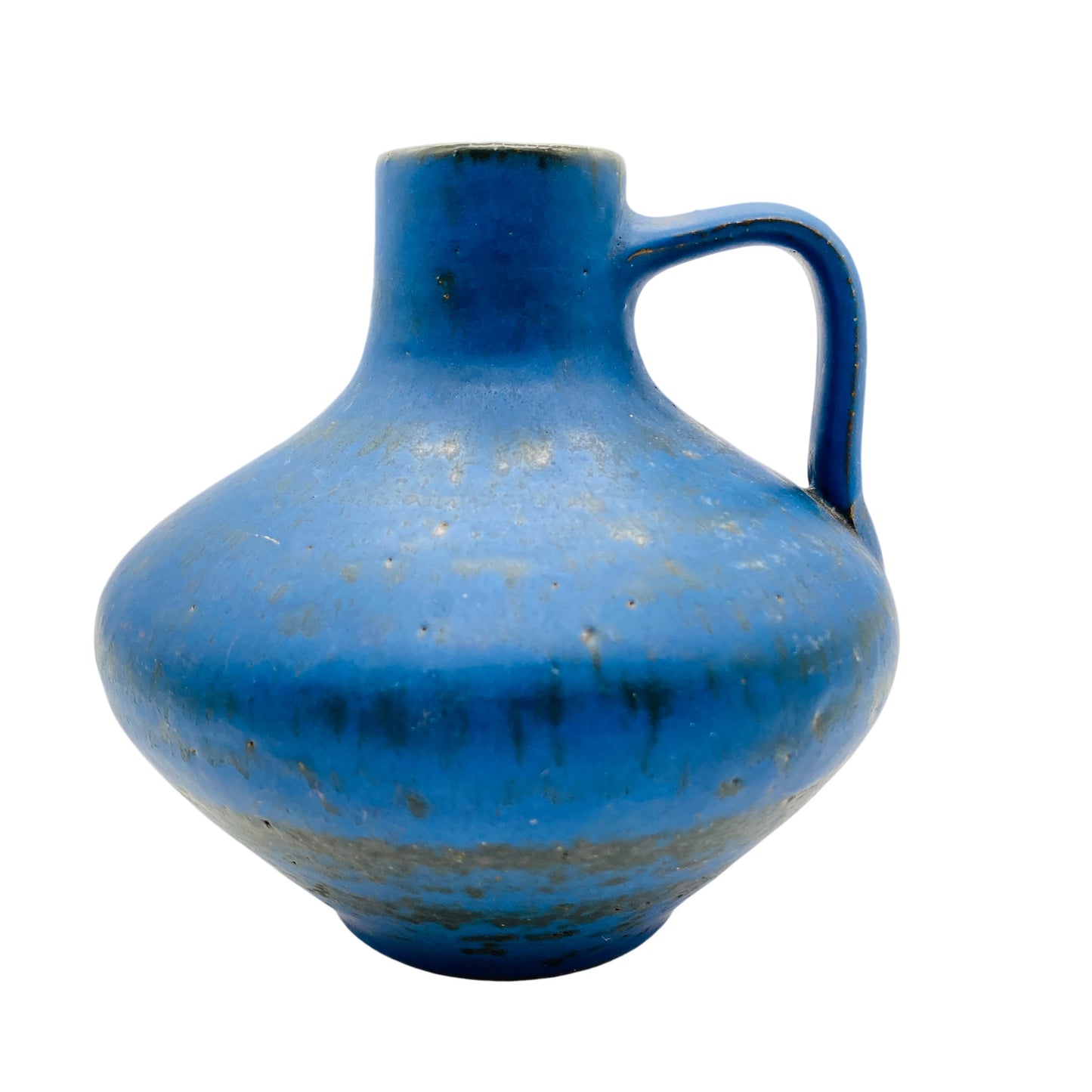 Keramik Vase signiert GB blau Fat Lava 50er 60er 70er Mid Century Deko