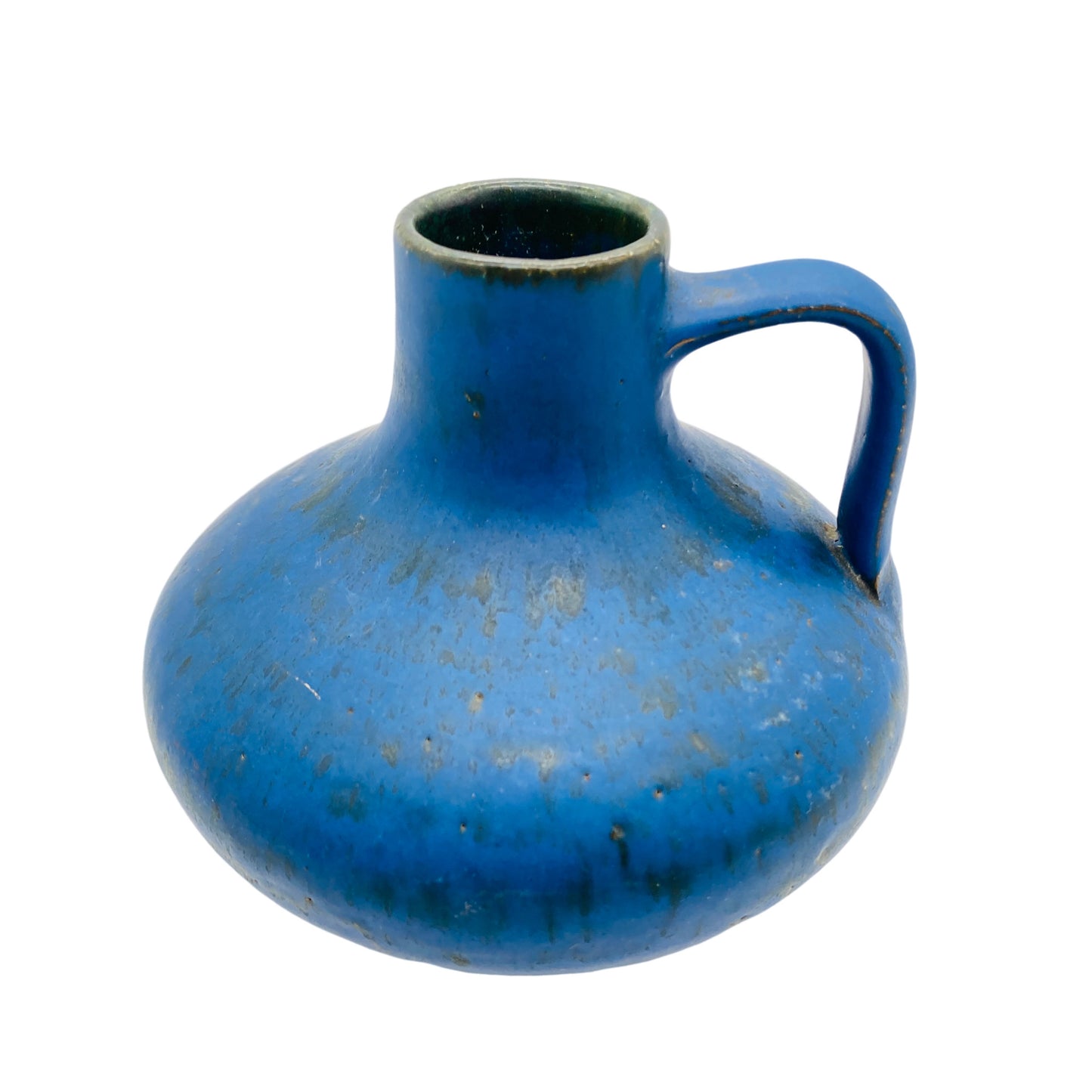 Keramik Vase signiert GB blau Fat Lava 50er 60er 70er Mid Century Deko