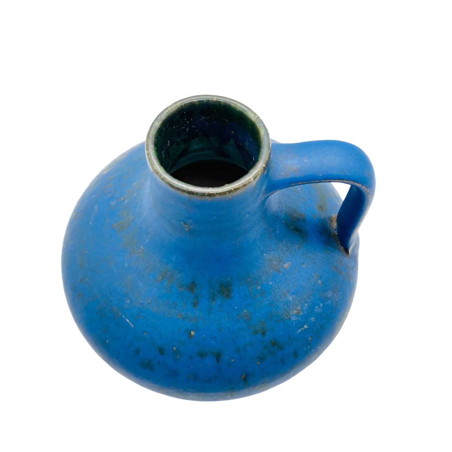 Keramik Vase signiert GB blau Fat Lava 50er 60er 70er Mid Century Deko