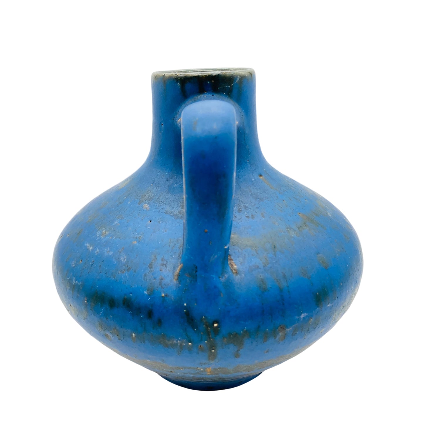 Keramik Vase signiert GB blau Fat Lava 50er 60er 70er Mid Century Deko