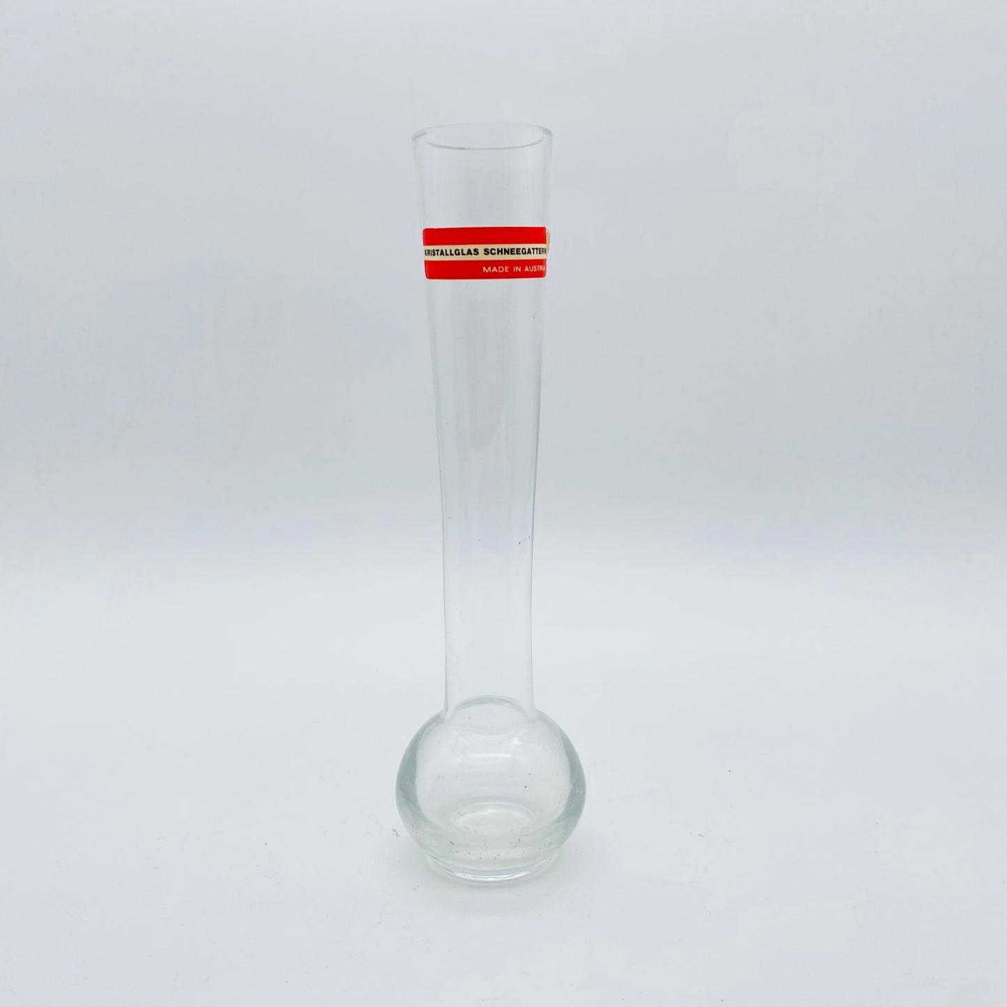 SCHNEEGATTERN Vase 60er Jahre transparent Klarglas Glas Österreich