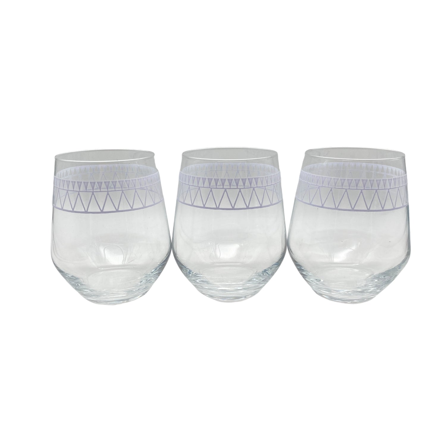 Ikea Gläser Vinter im Vintage Design Weingläser transparent mit Dekor weiß Glas