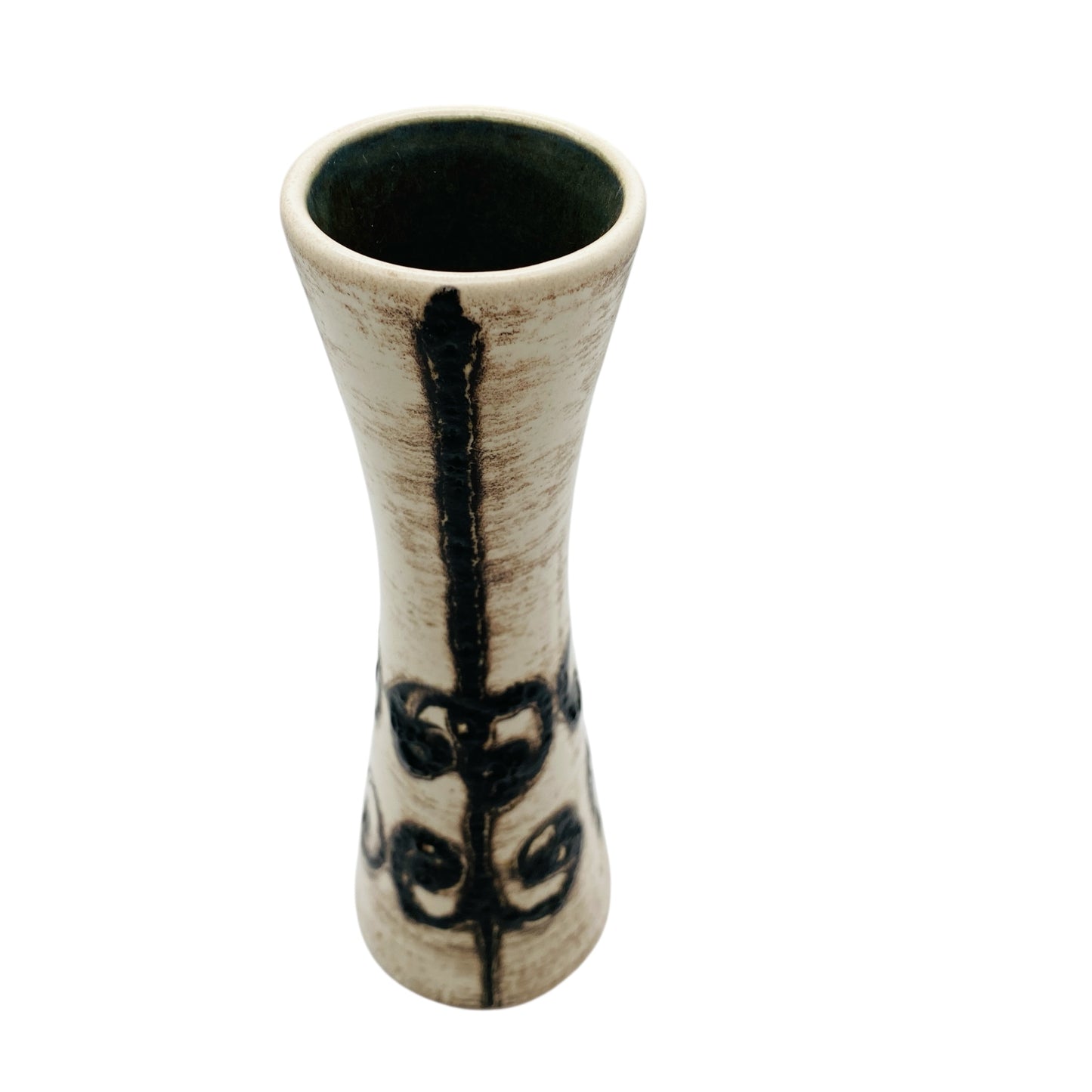 Ilkra Keramik Vase 1035 / 25 Fat Lava beige braun 60er 70er Jahre Mid Century Design