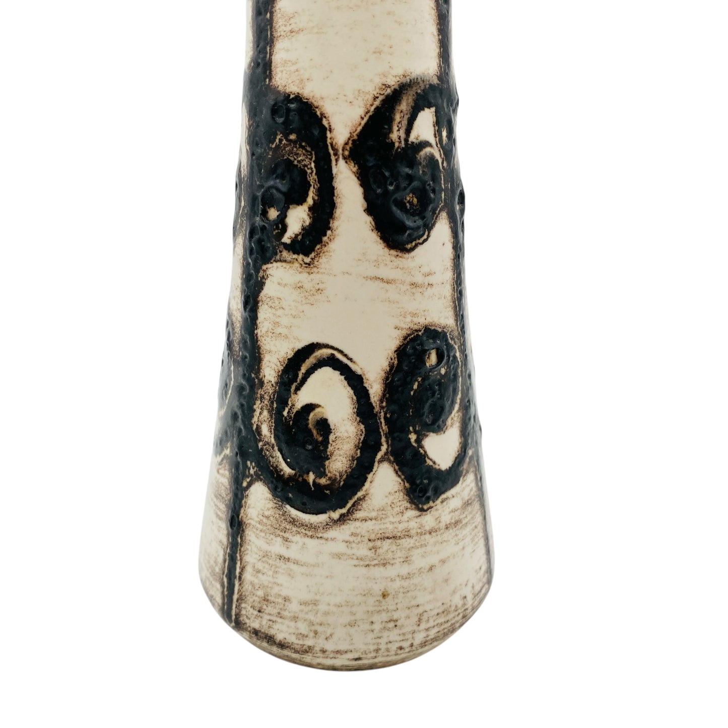 Ilkra Keramik Vase 1035 / 25 Fat Lava beige braun 60er 70er Jahre Mid Century Design
