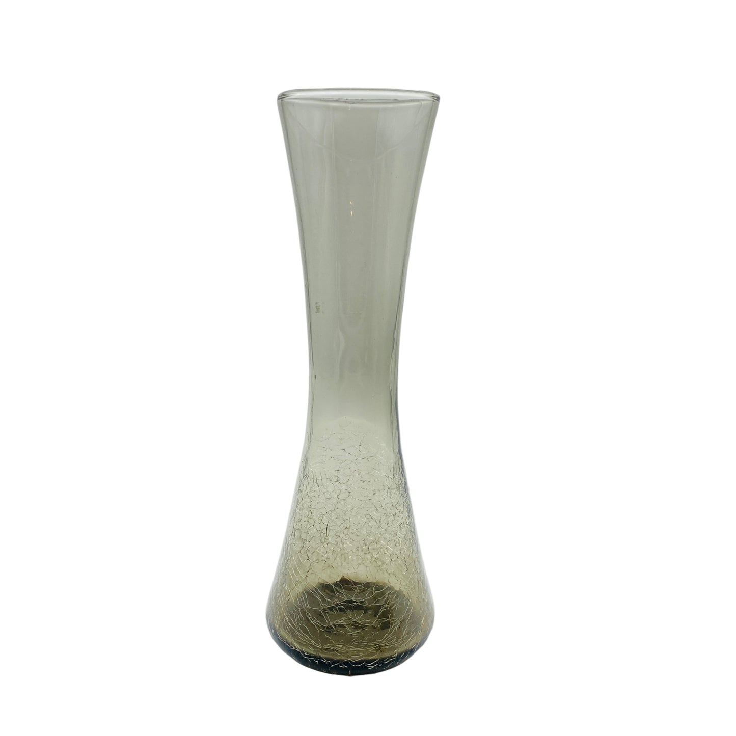 Ingrid Glas Vase Rauchglas Craquele 60er 70er Mid Century Vintage