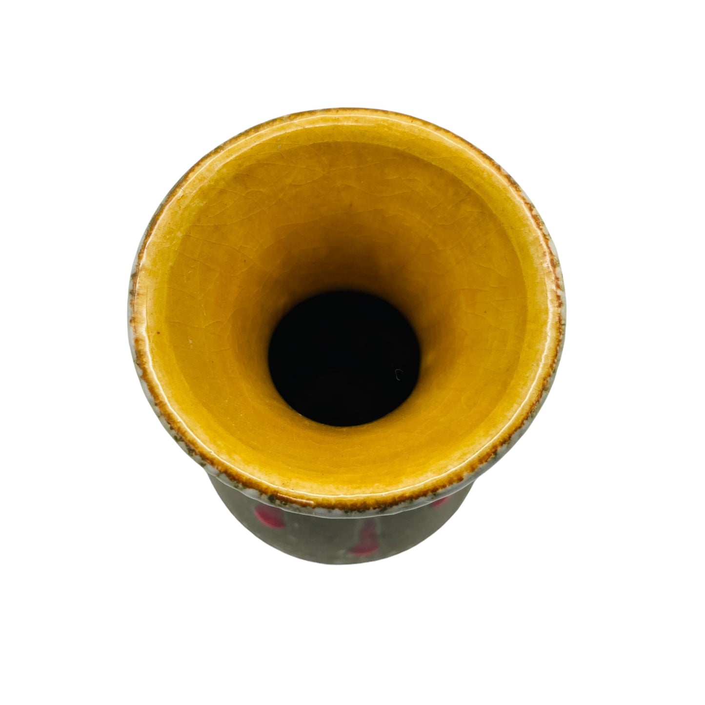 Jasba Keramik Vase Fat Lava Nr. 581/12 grün rot weiß gelb 60er 70er Mid Century Lounge