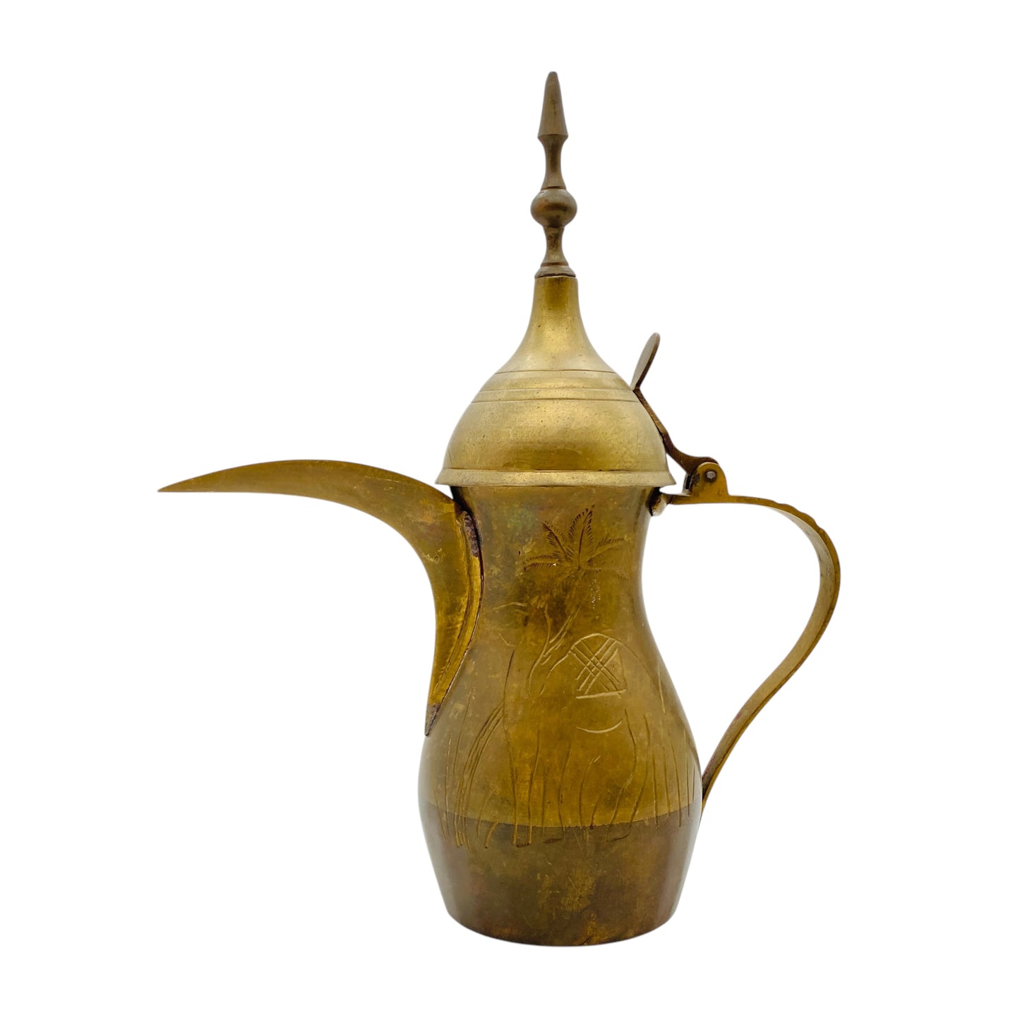 KANNE Teekanne MESSING 50er 60er MID CENTURY orientalisch 27 cm