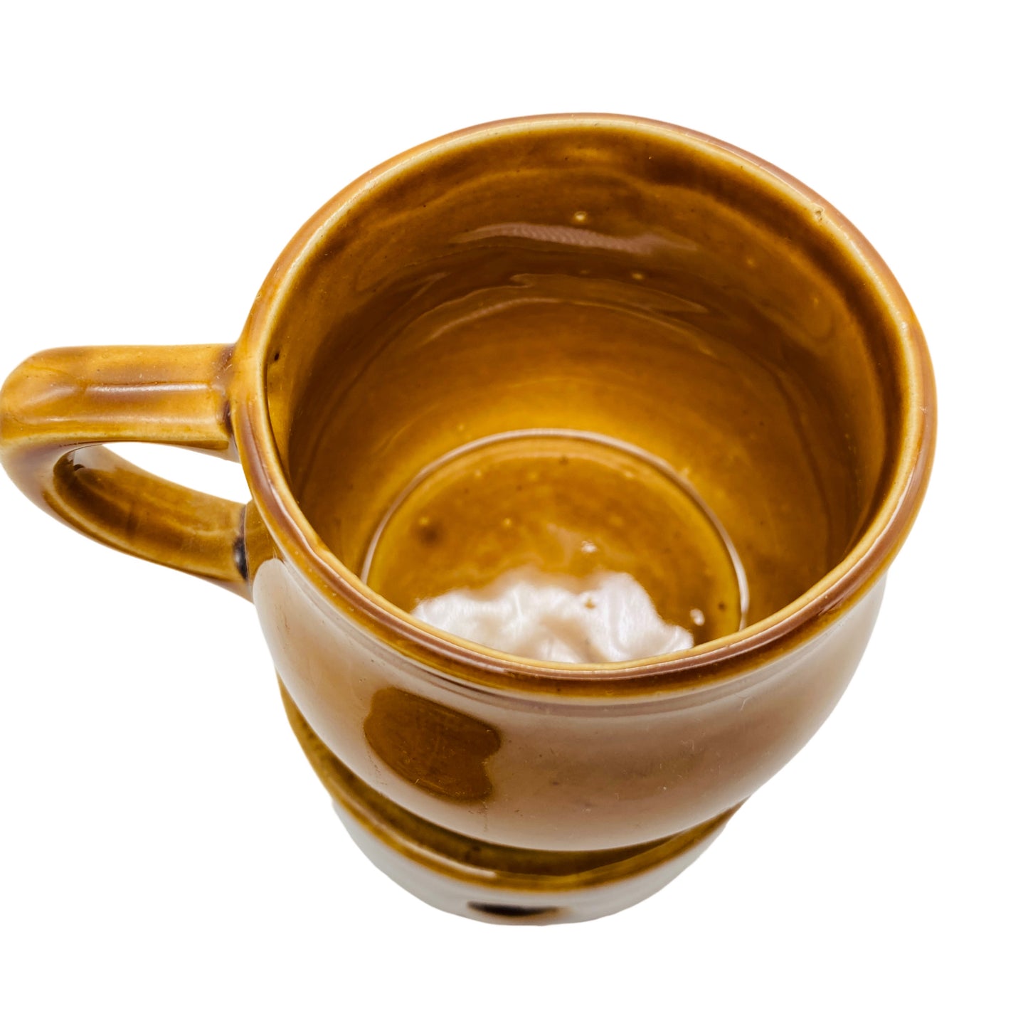 Kaffeetasse Keramik mit Stövchen braun Vintage Mid Century 60er 70er