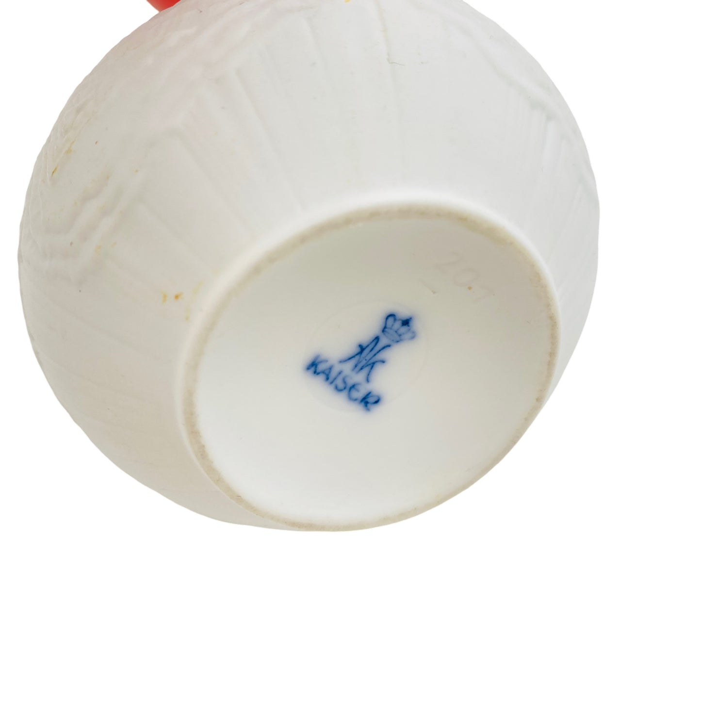 Kaiser Bisquit Porzellan Vase Nr 201 weiß matt 60er 70er Mid Century Vintage