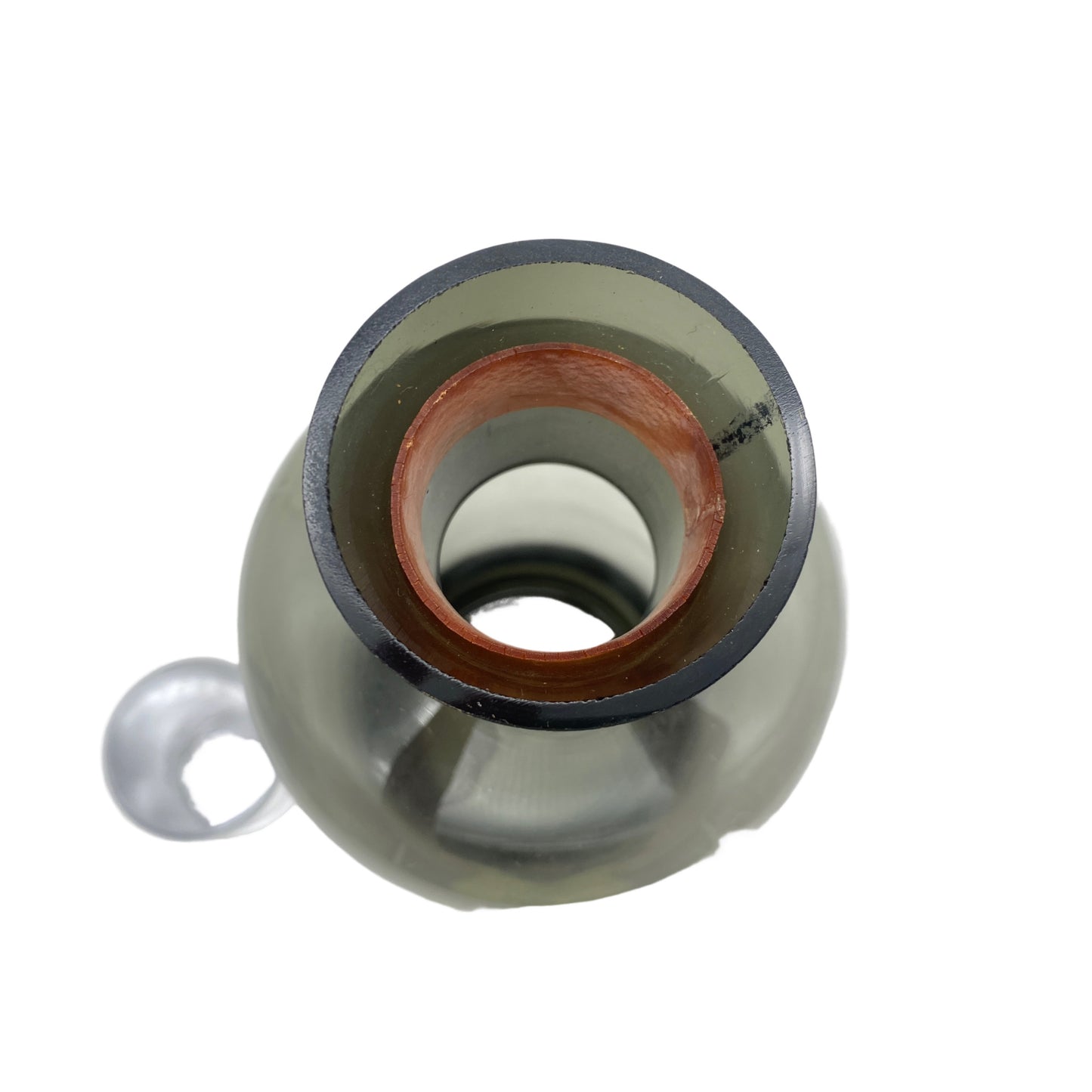 Karaffe Flasche Rauchglas Stopfen 60er 70er Mid Century Lounge