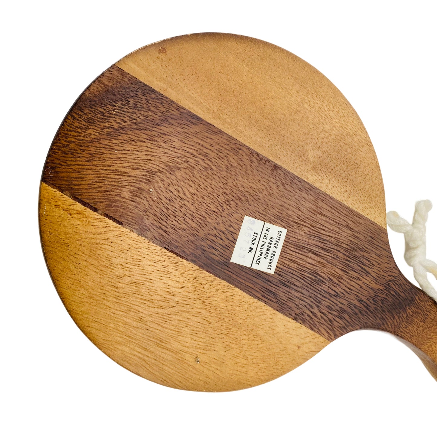 Keramik Untersetzer aus den Philippinen handgefertigt blau Holz 60er