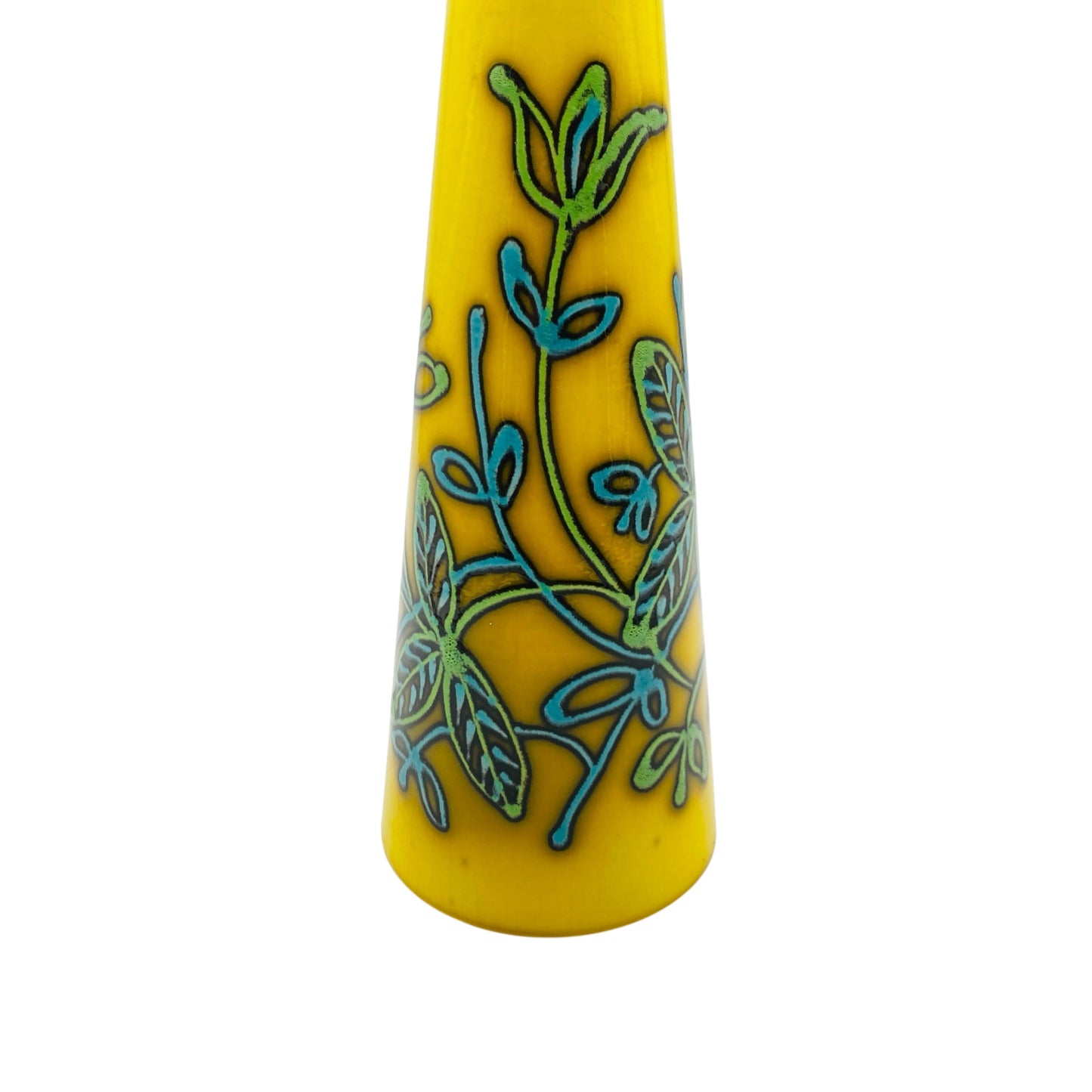 Keramik Vase 250/28 Mid Century gelb 60er 70er Jahre konisch