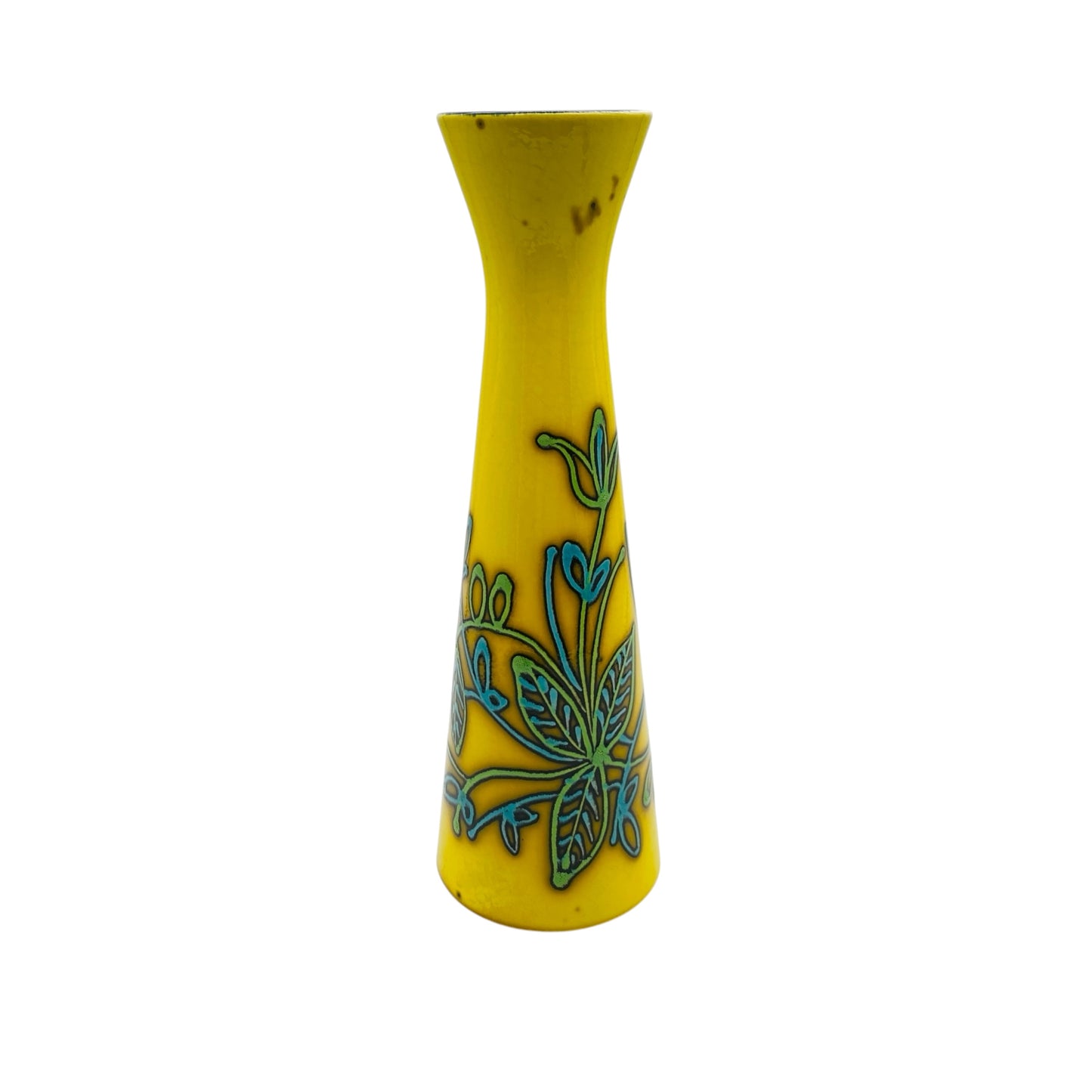 Keramik Vase 250/28 Mid Century gelb 60er 70er Jahre konisch