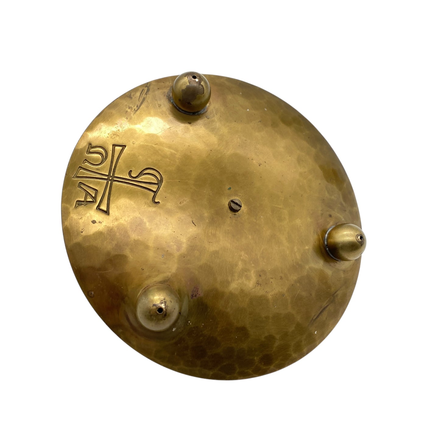 Kerzenhalter Messing Stumpenkerzen 60er 70er Kugelfüße Vintage