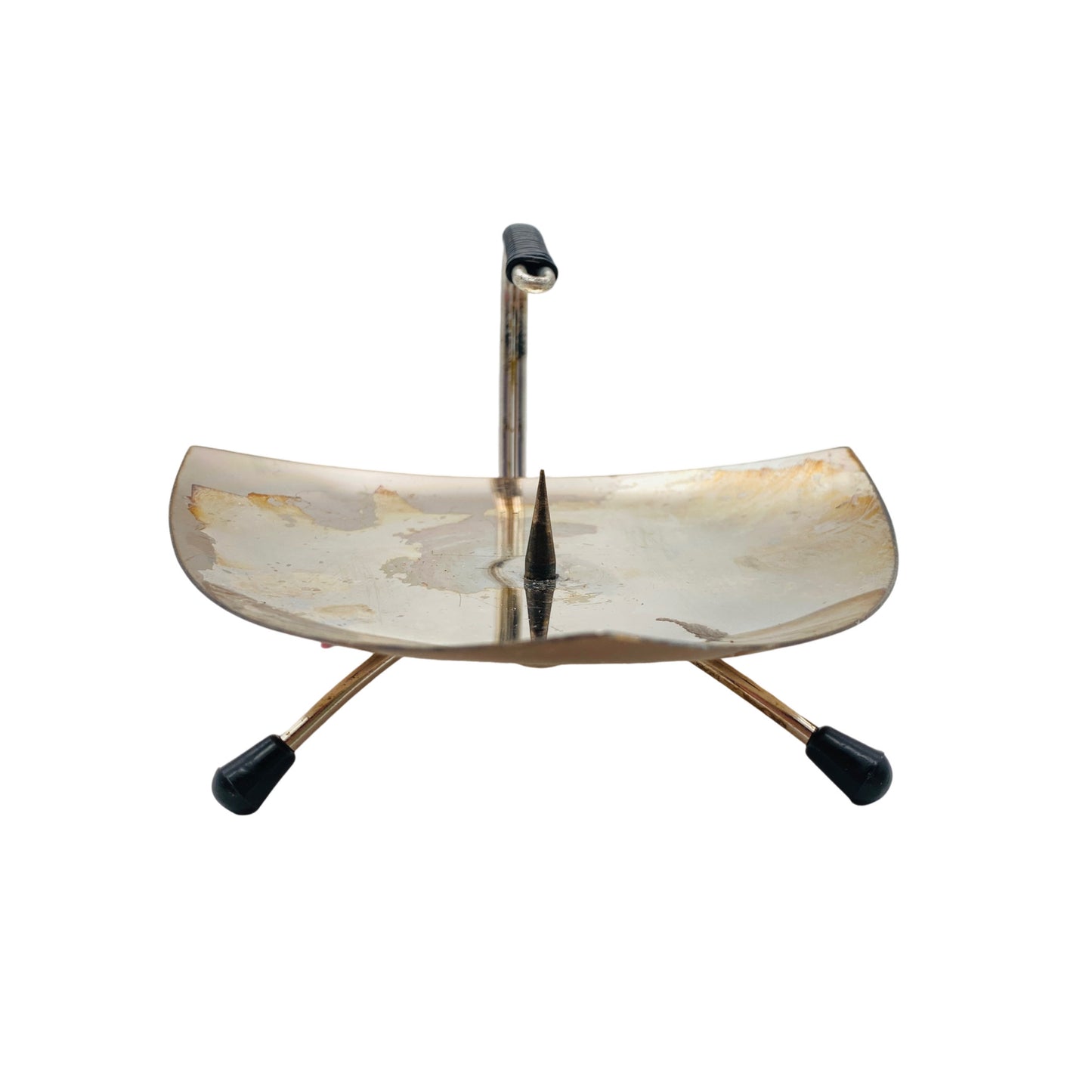 Kerzenhalter Metall versilbert 50er 60er Mid Century Vintage