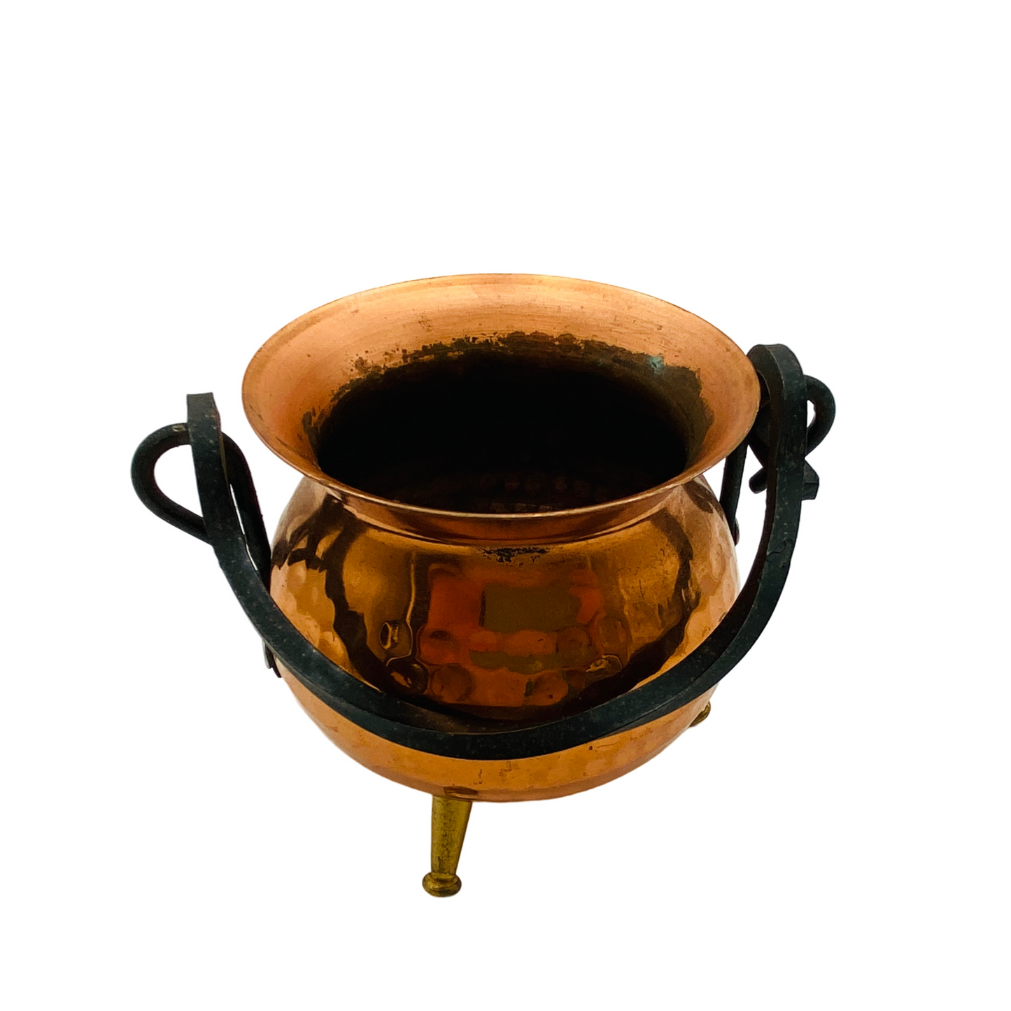 Kupfer Kessel Mid Century 50er 60er Jahre Dreibein