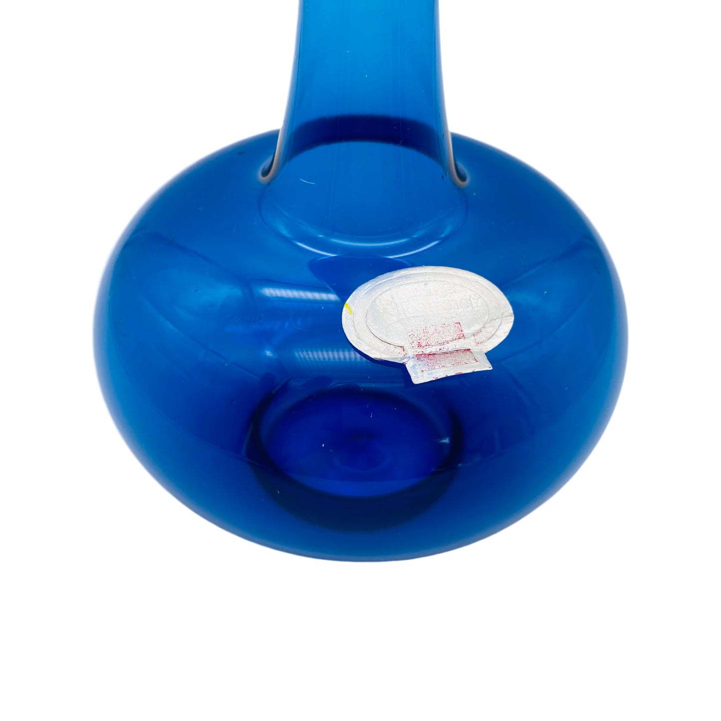LAUSCHA Glasvase DDR GDR Glas blau 60er 70er Jahre