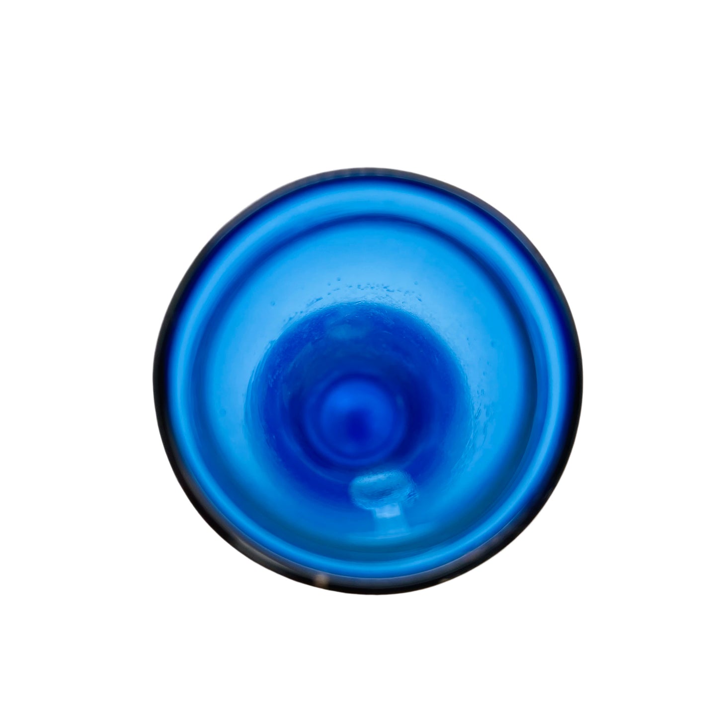LAUSCHA Glasvase DDR GDR Glas blau 60er 70er Jahre