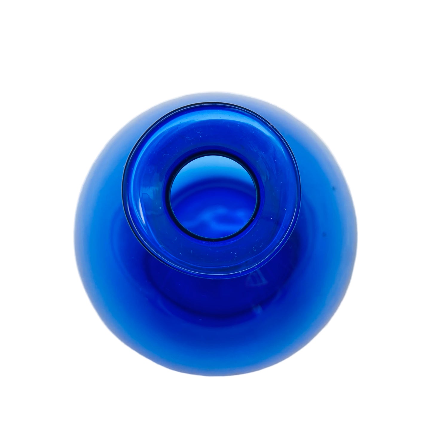 LAUSCHA Glasvase DDR GDR Glas blau 60er 70er Jahre bauchig