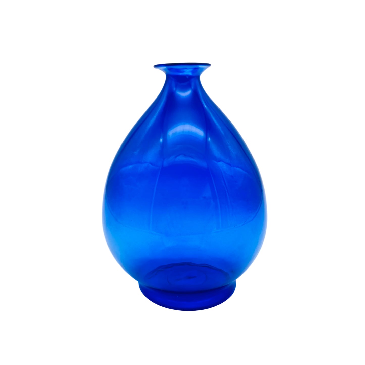 LAUSCHA Glasvase DDR GDR Glas blau 60er 70er Jahre bauchig