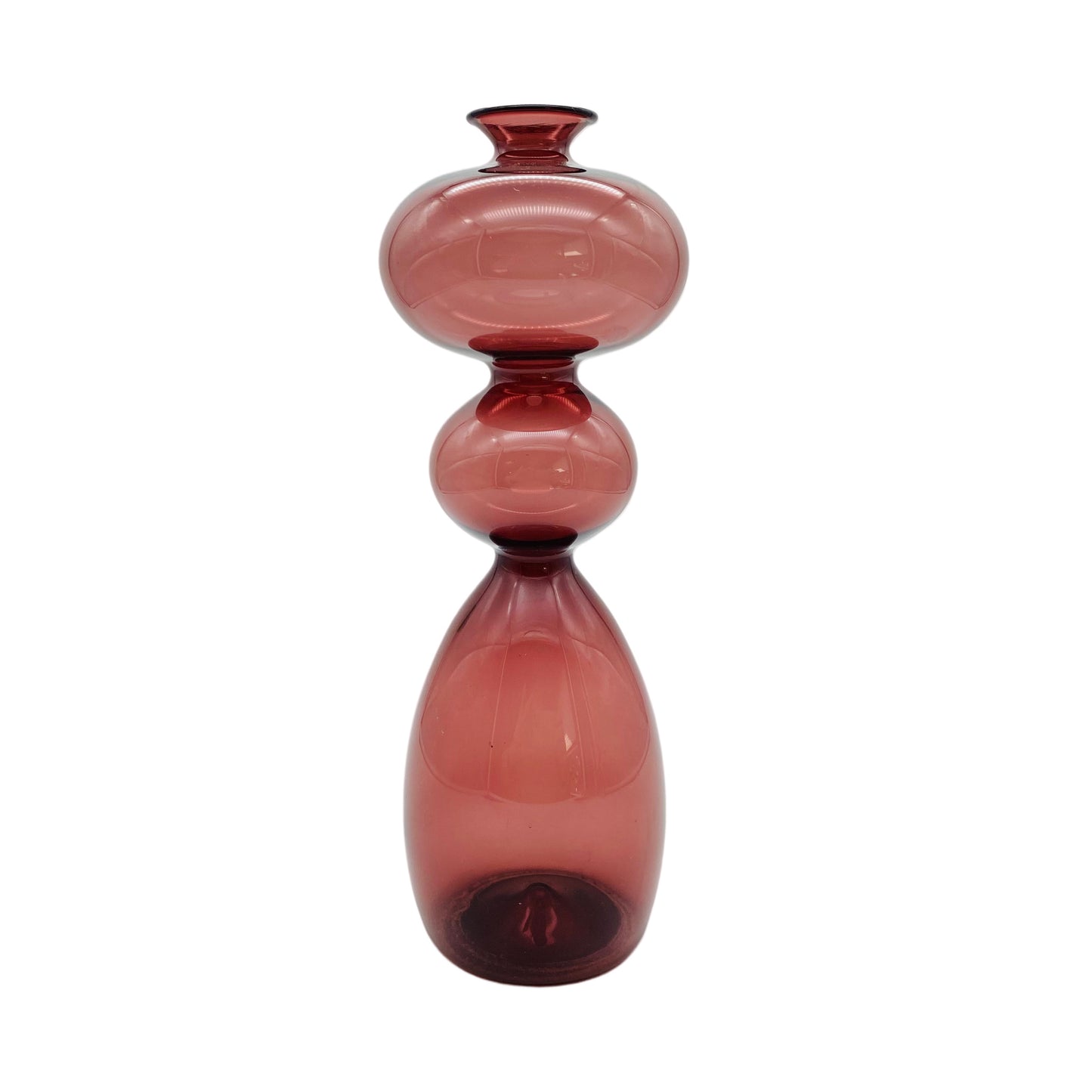 LAUSCHA Glasvase Vase Thüringen GDR DDR lila 60er 70er Jahre