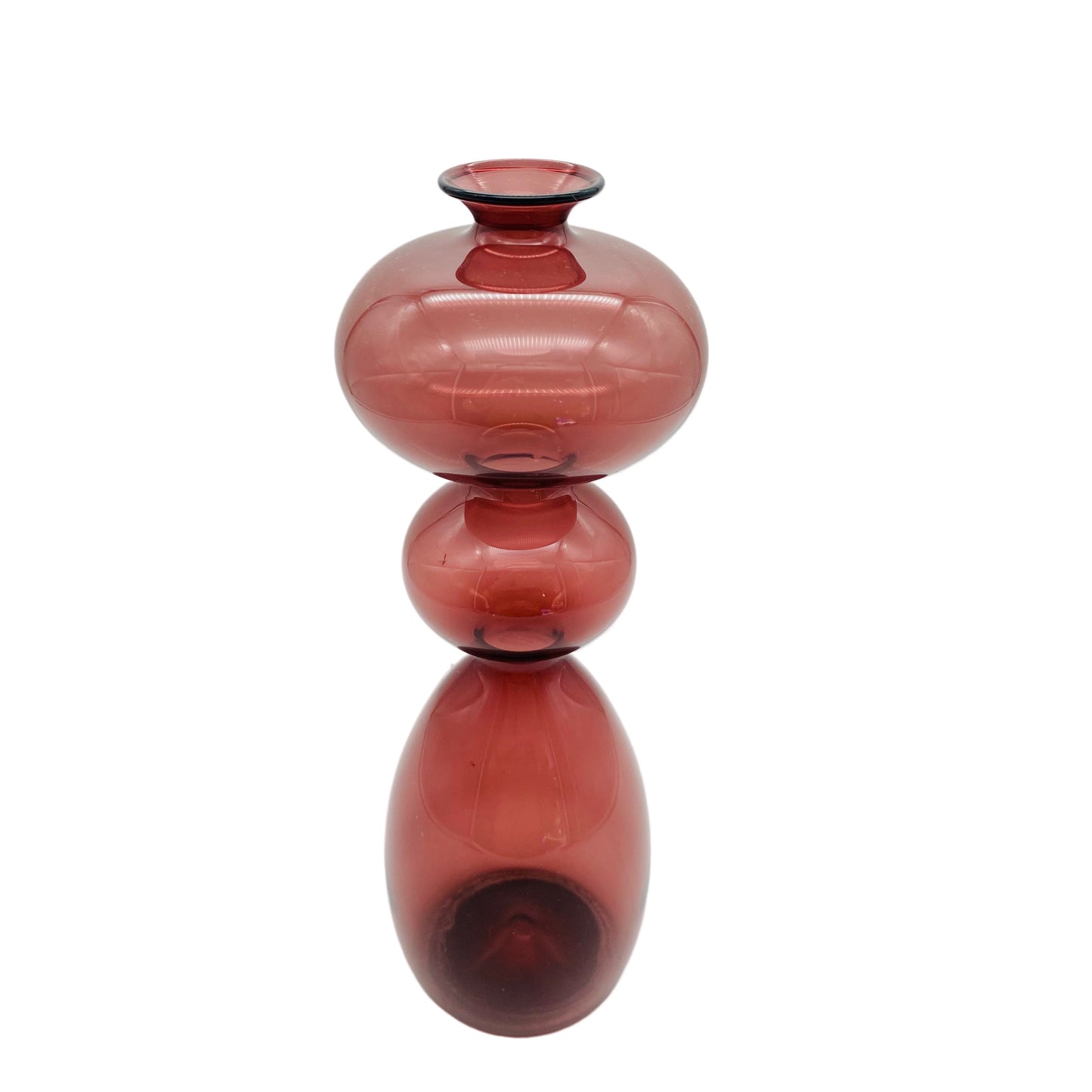 LAUSCHA Glasvase Vase Thüringen GDR DDR lila 60er 70er Jahre