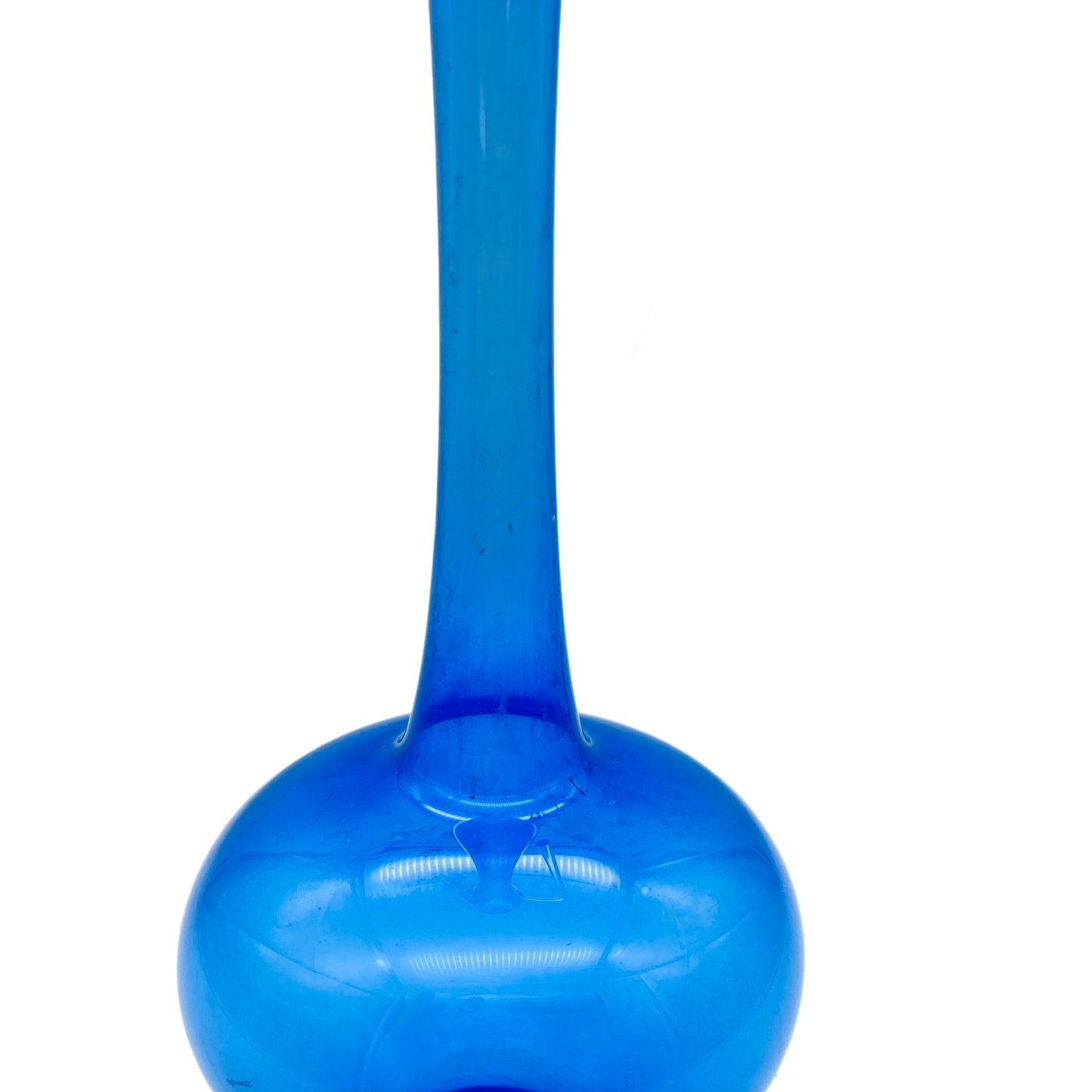 LAUSCHA Vase 60er Jahre MID Century Lounge blau Glas