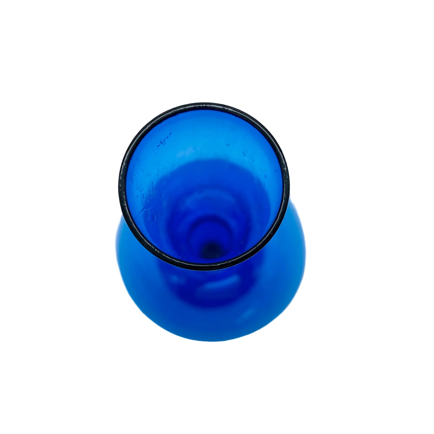 LAUSCHA Vase 60er Jahre MID Century Lounge blau Glas