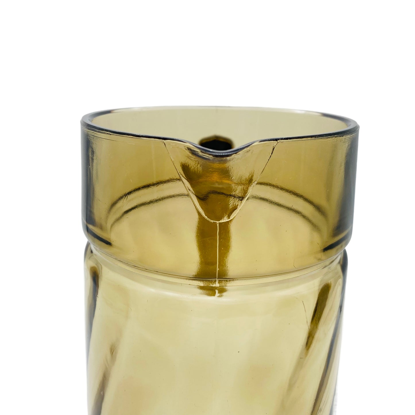 LUMINARC Karaffe Kanne Rauchglas Krug 70er Jahre Frankreich Glas