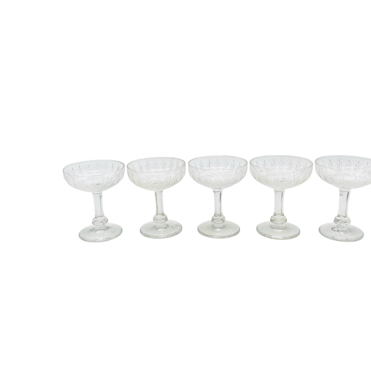 Likörgläser beschliffen Sterne Mid Century Gläser transparent 50er 60er Jahre Vintage Design
