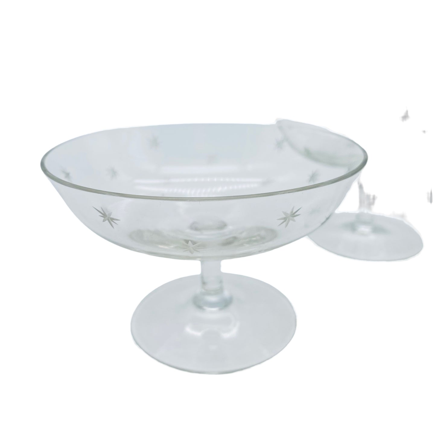 Likörschalen Set Gläser beschliffen Sterne 50er 60er Jahre Mid Century