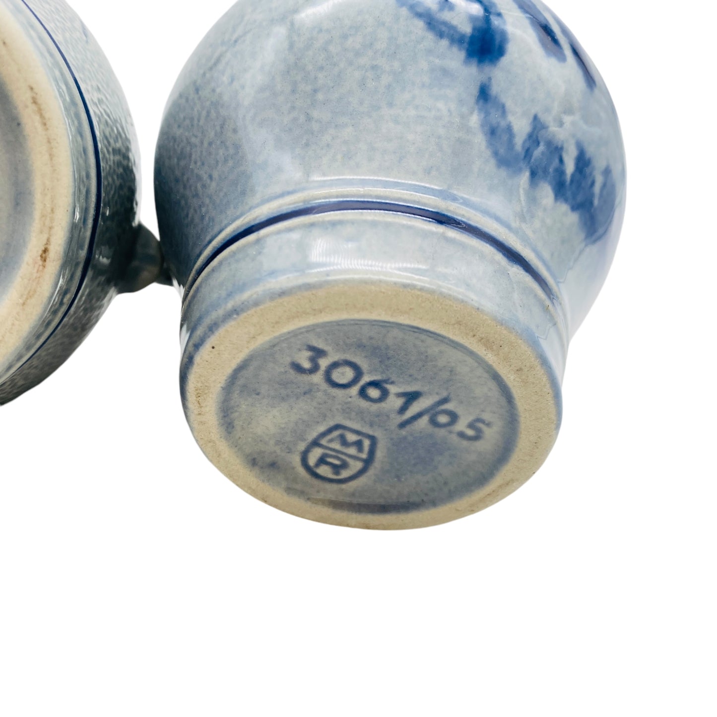 Marzi & Remy / Gerzit Krug Set Keramik grau blau 70er 80er Jahre Vase