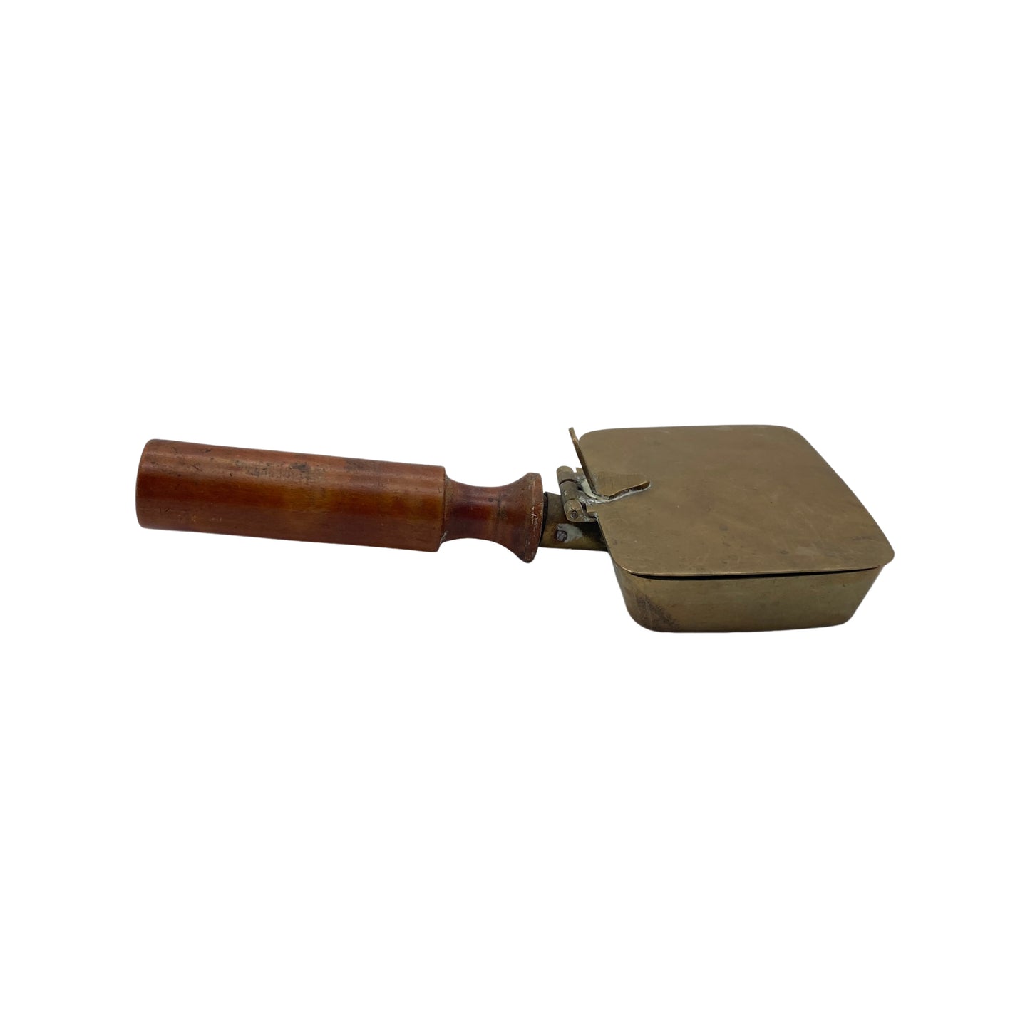 Messing Aschenbecher Ascher 40er 50er Jahre mit Klappdeckel Mid Century
