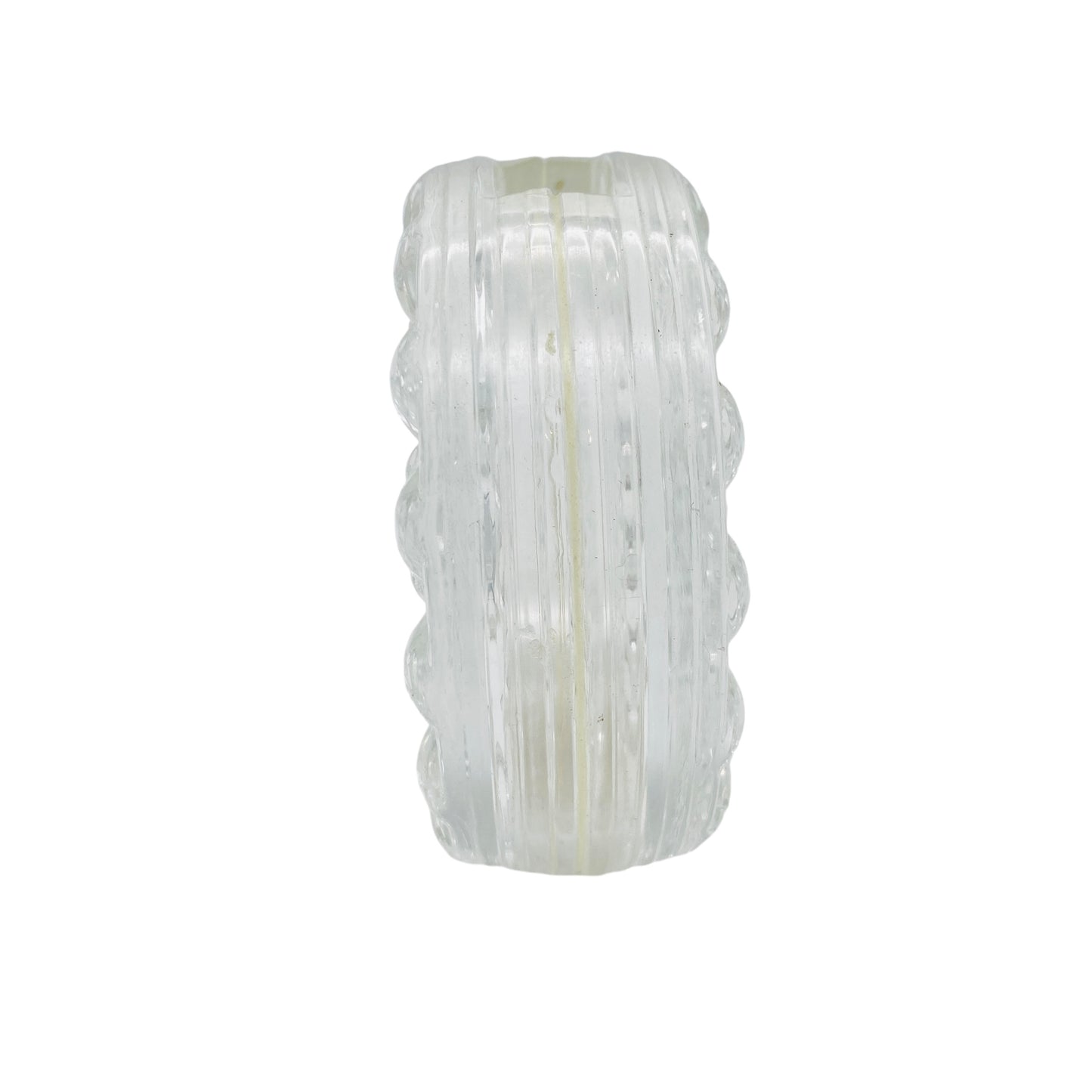 Mid Century Bubble Vase transparent 60er 70er Jahre Pressglas Glas H 9,5 cm