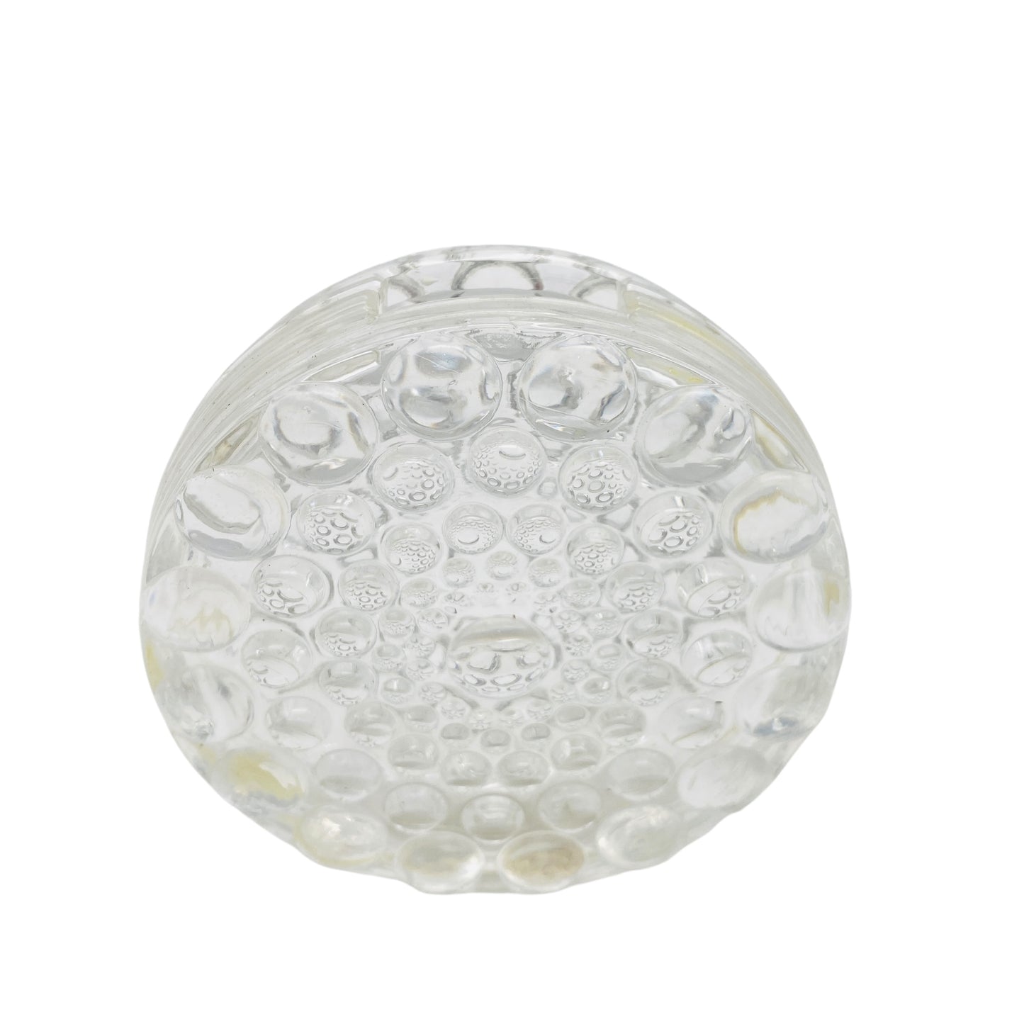 Mid Century Bubble Vase transparent 60er 70er Jahre Pressglas Glas H 9,5 cm